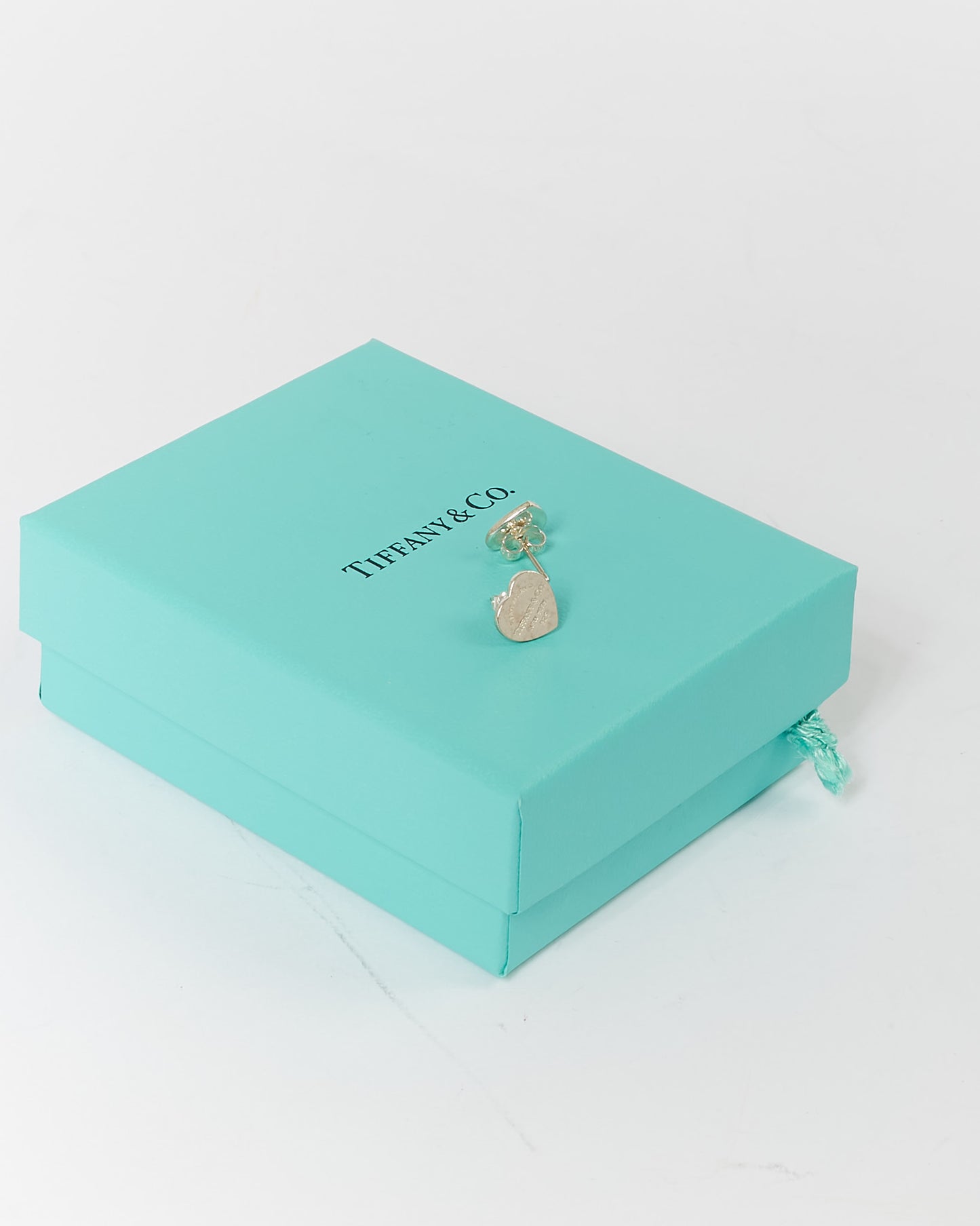 Tiffany & Co. Sterling Silver Heart Shape Earrings