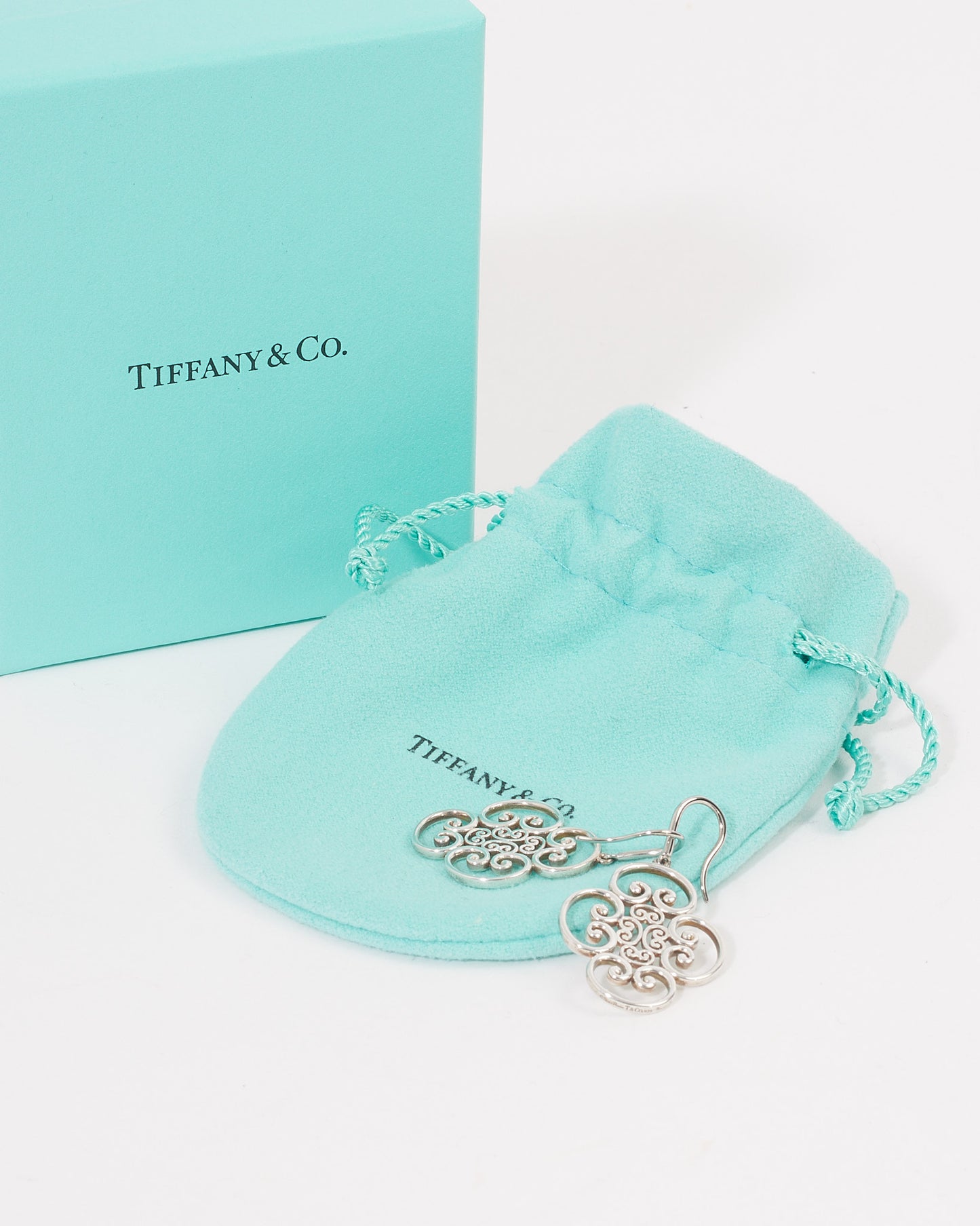 Tiffany & Co. Silver Venezia Goldoni Quadruplo Drop Earrings