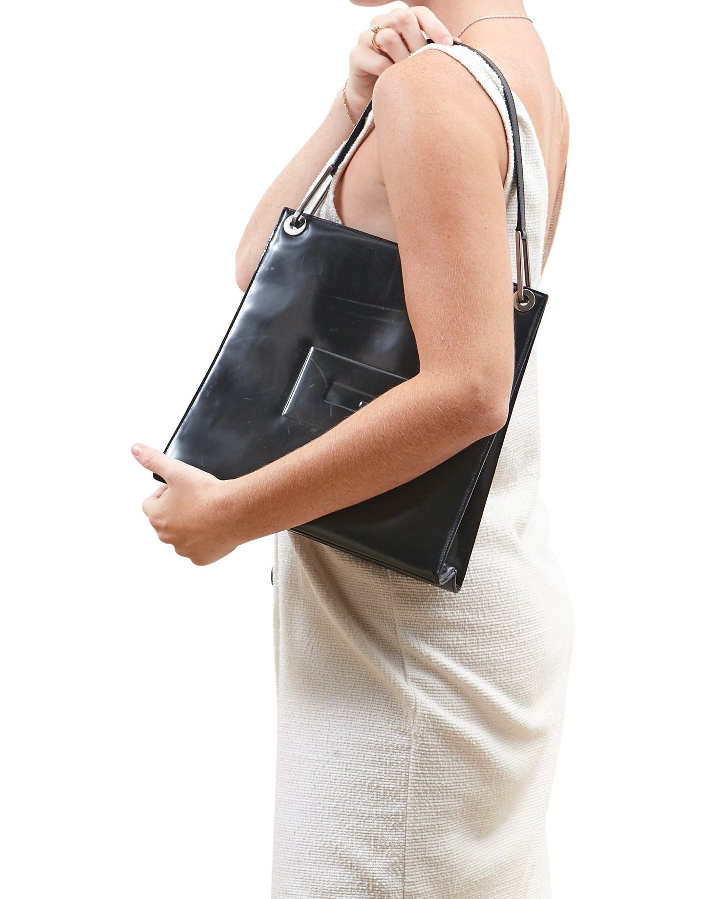 Sac à bandoulière Gucci Vintage en cuir noir avec logo G