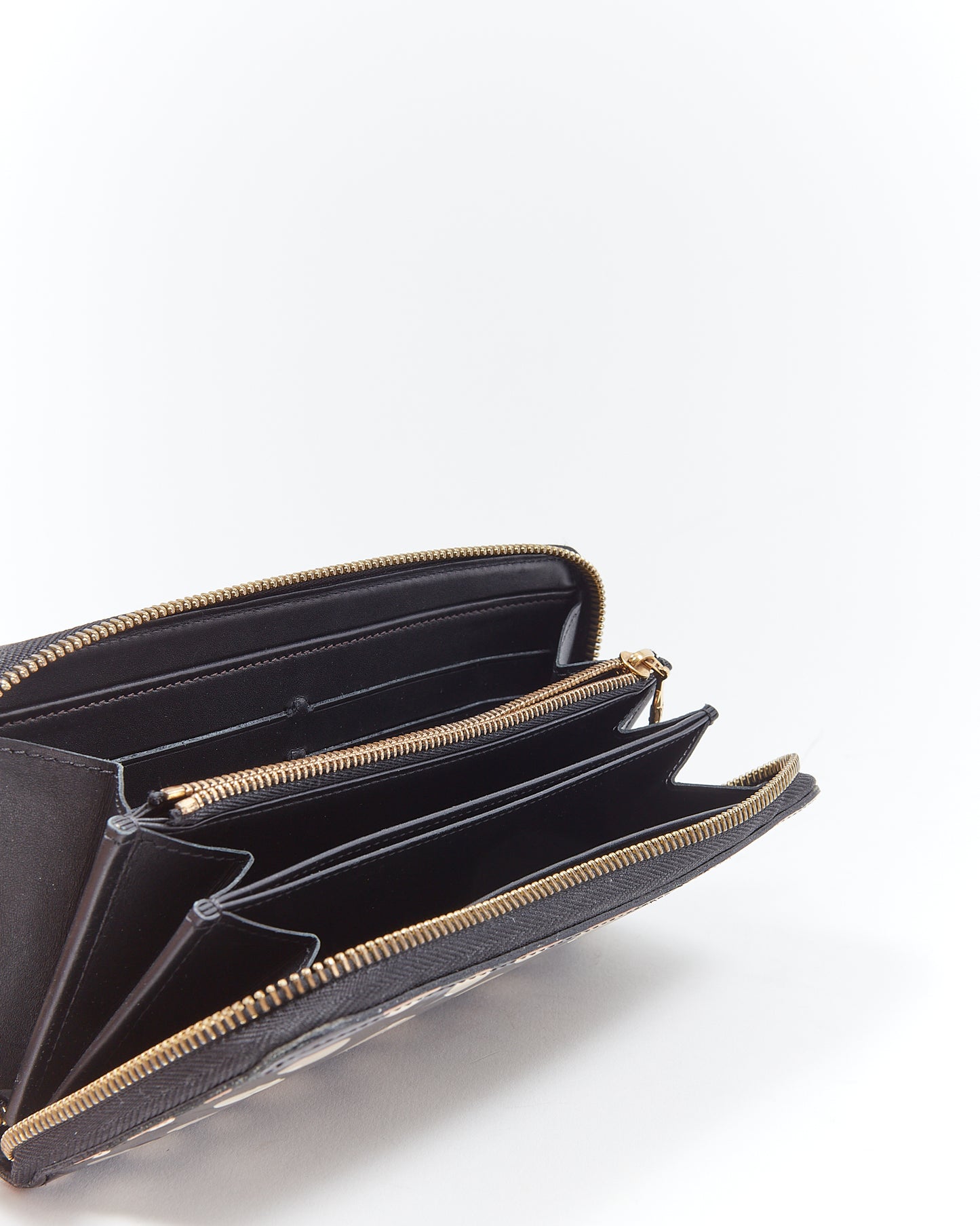 Portefeuille Zippy Louis Vuitton Noir/Blanc Vernis Polka Dot Yougi Collab