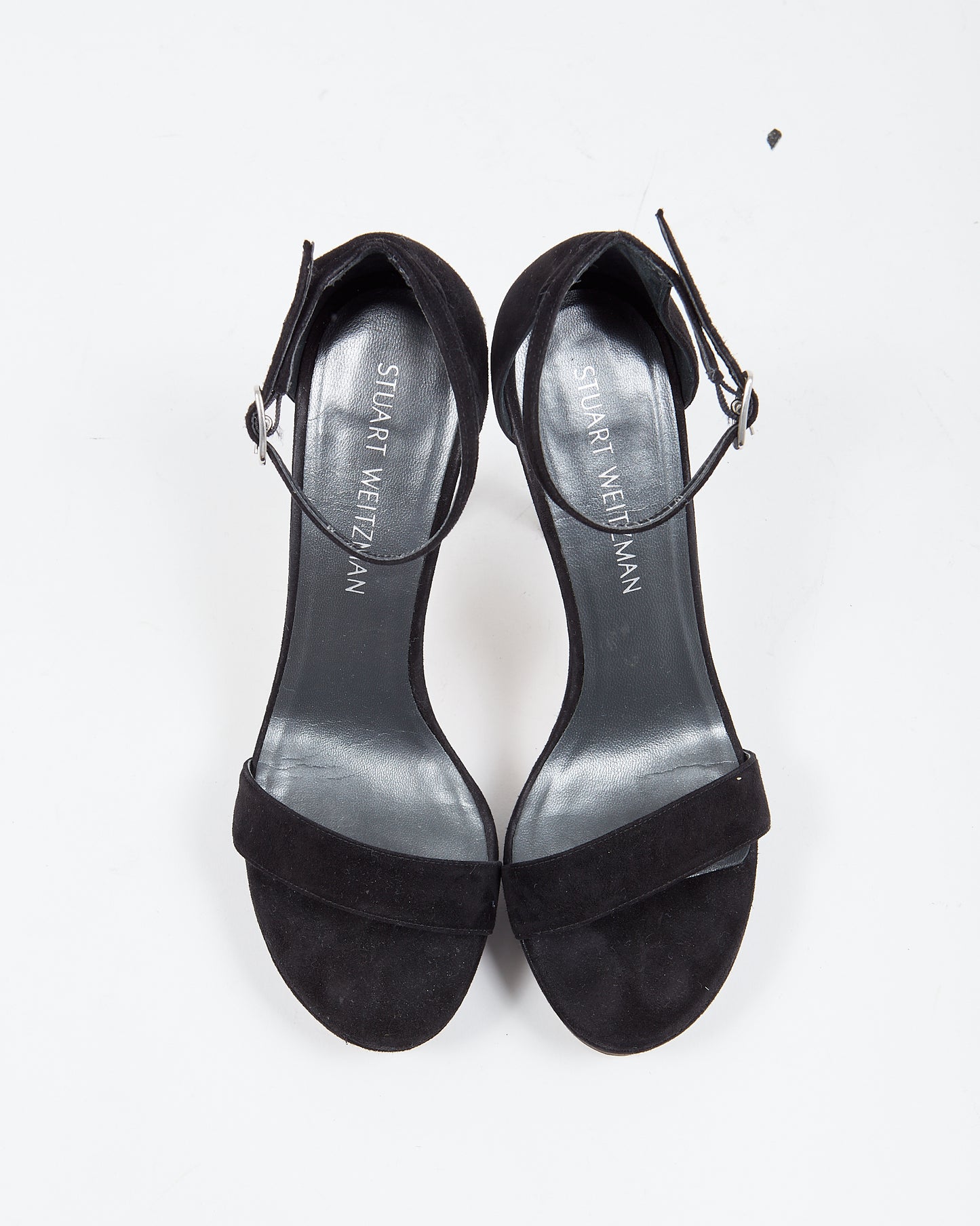 Stuart Weitzman Talon sandale à bride en daim noir - 38