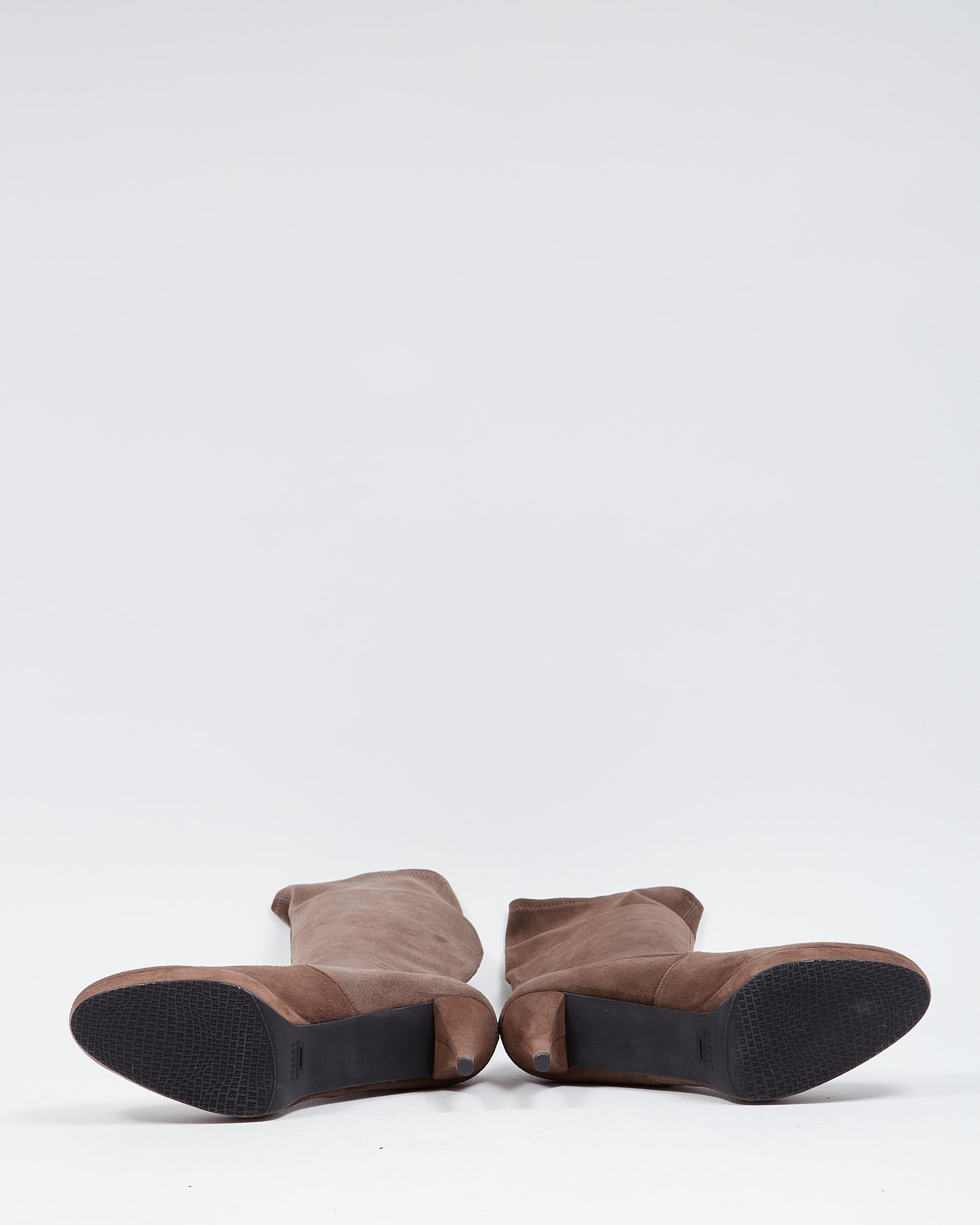 Stuart Weitzman Light Brown Suede Platform Mid Length Boots - 38.5