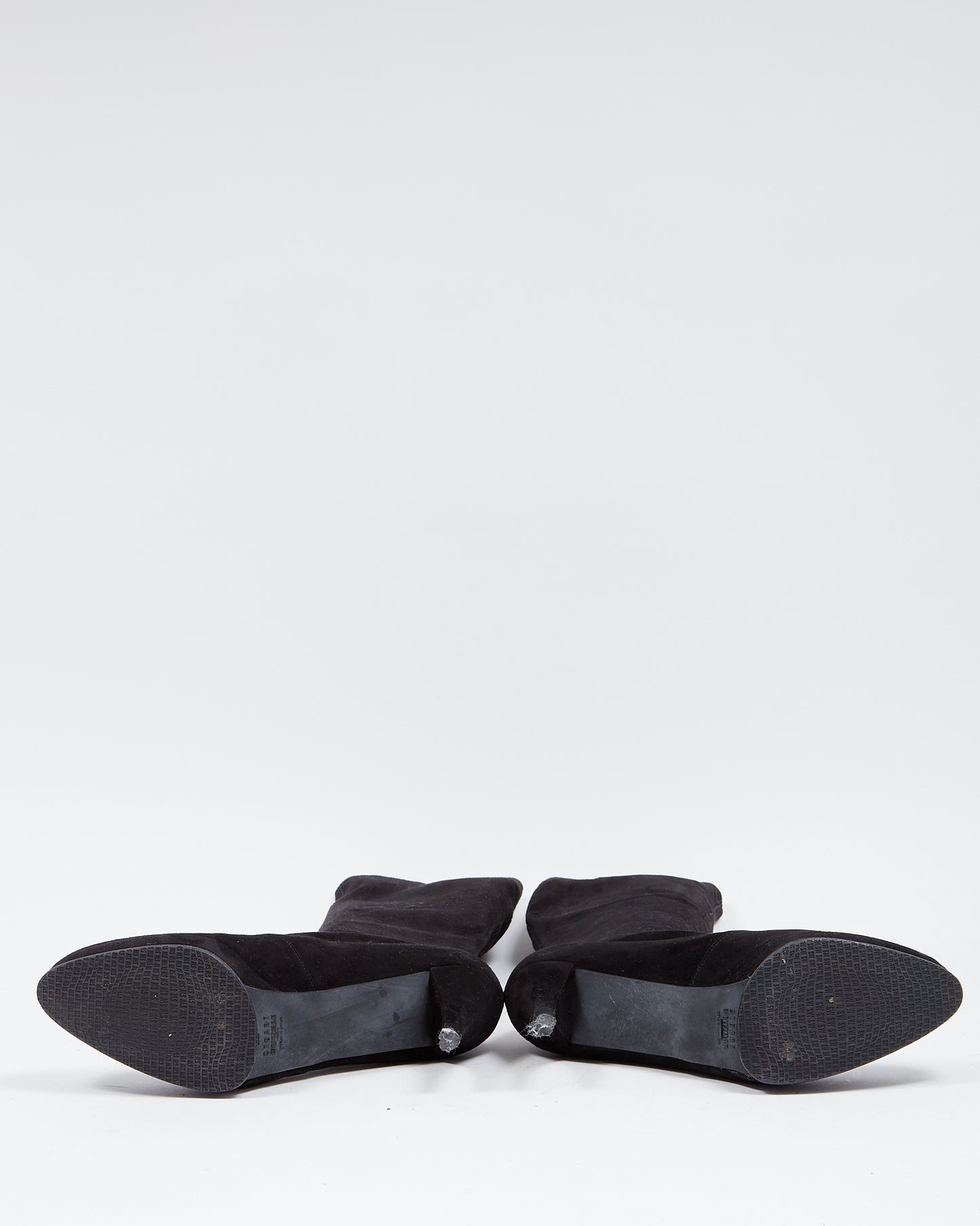 Stuart Weitzman Black Suede Platform Knee Length Boots - 39.5