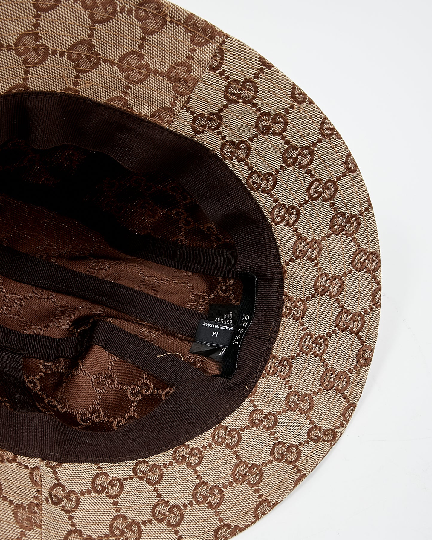 Chapeau bob en toile suprême GG marron Gucci - M