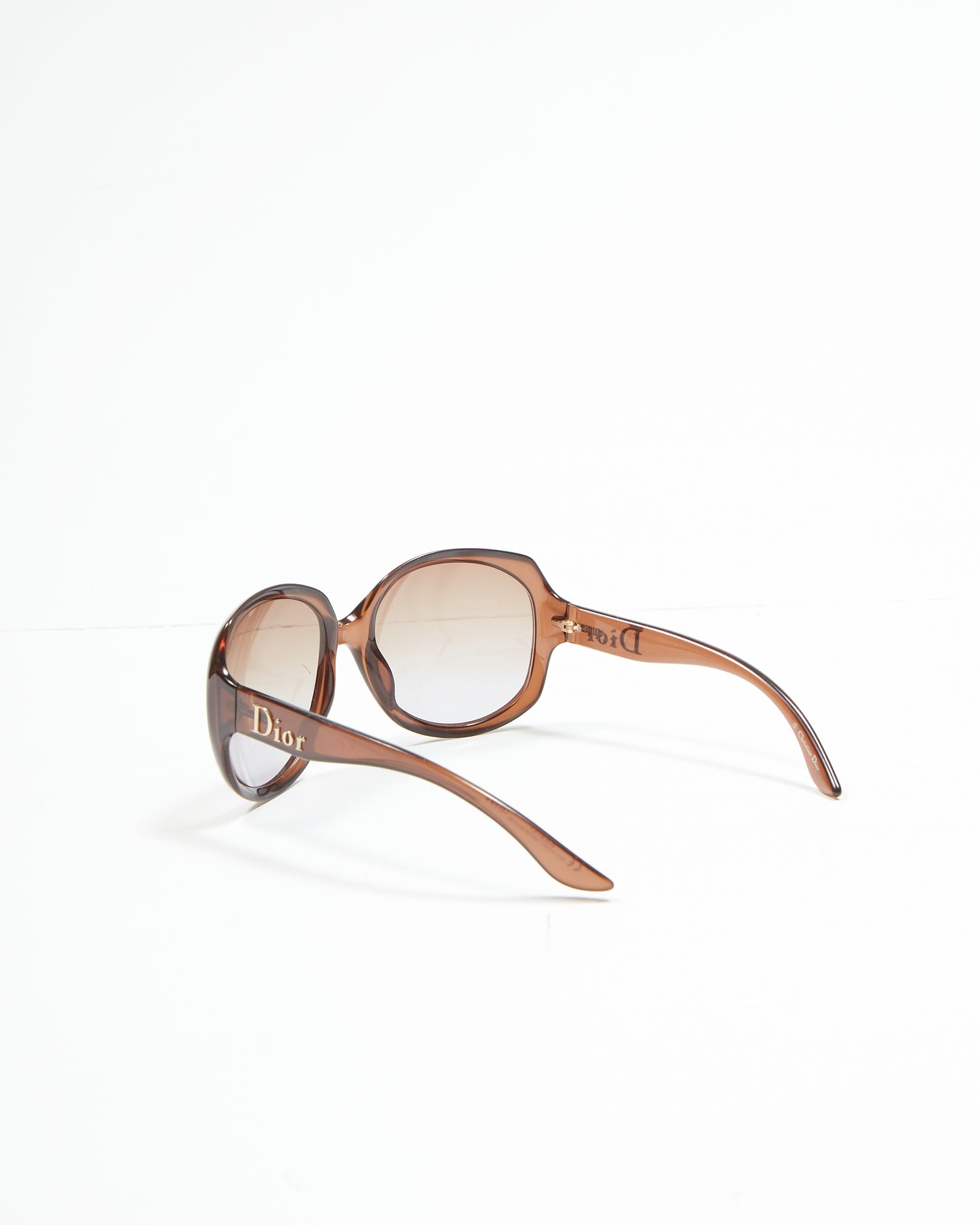 Lunettes de soleil surdimensionnées Dior marron brillant 1KDCQR