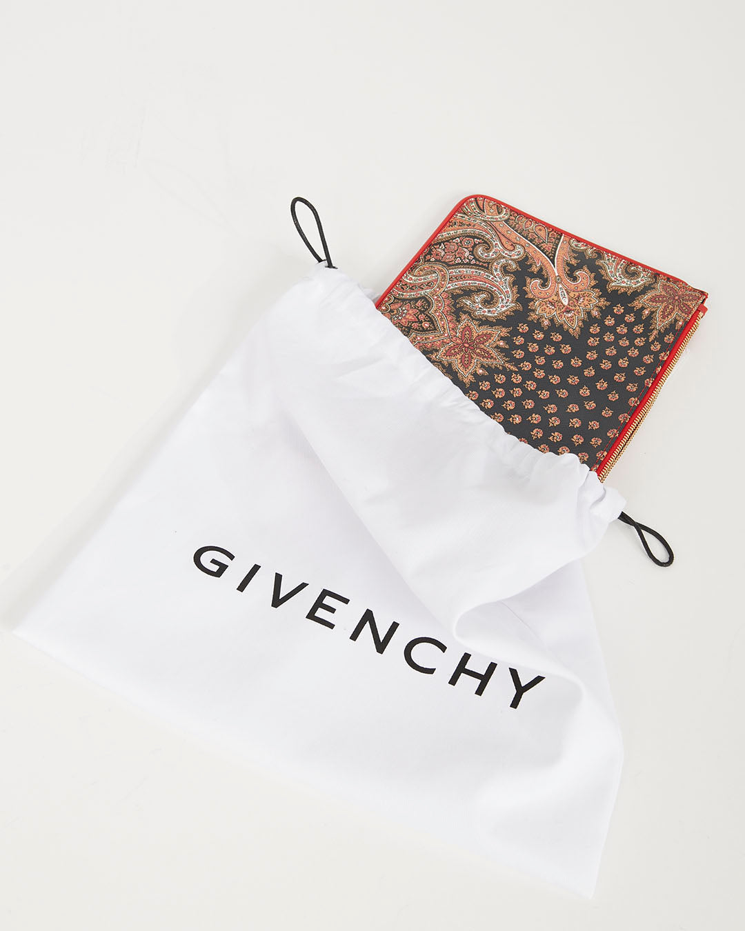 Pochette en cuir rouge Paisley Givenchy