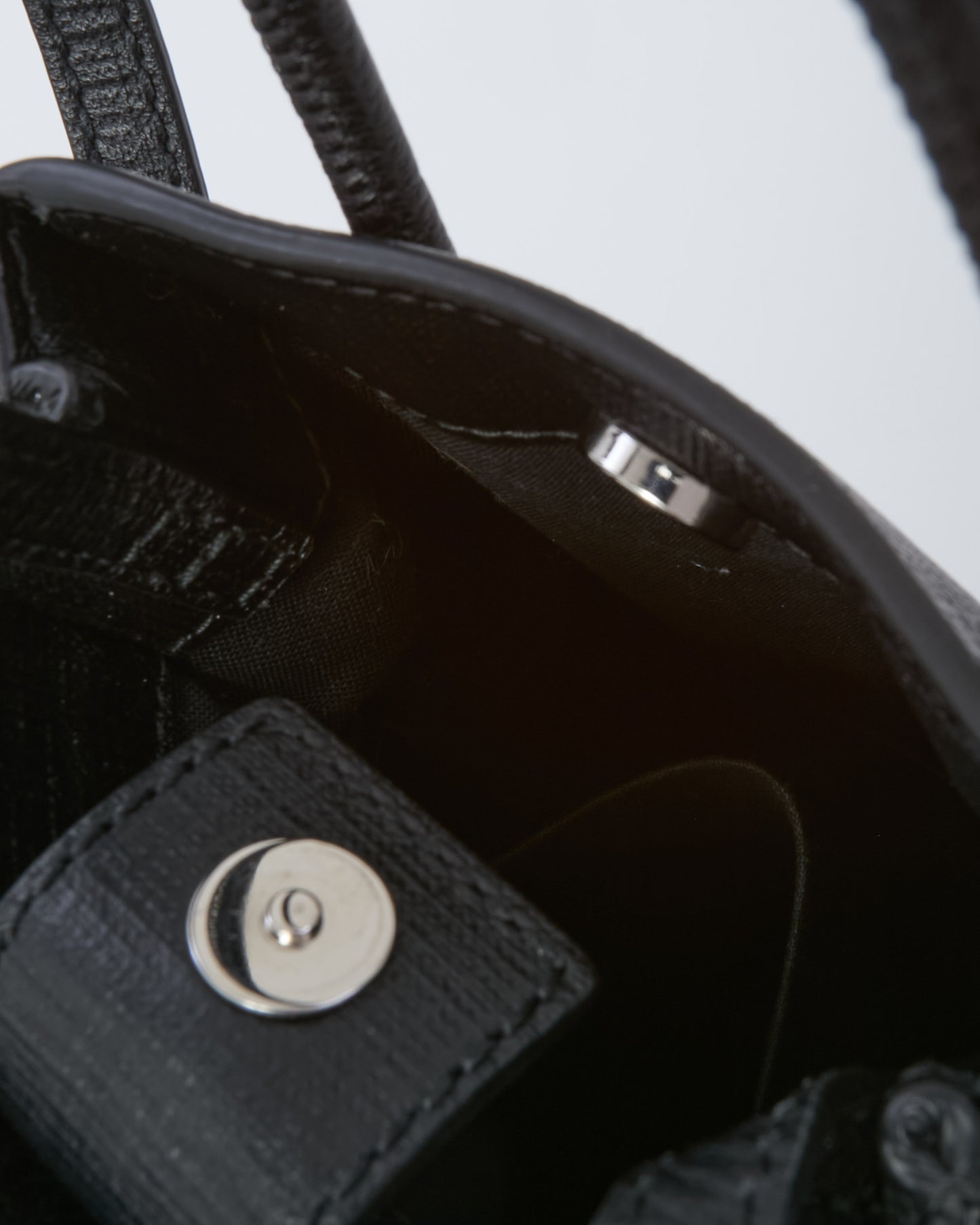 Balenciaga Black Textured Leather Logo-Print Mini Shopping Phone Case Crossbody Bag