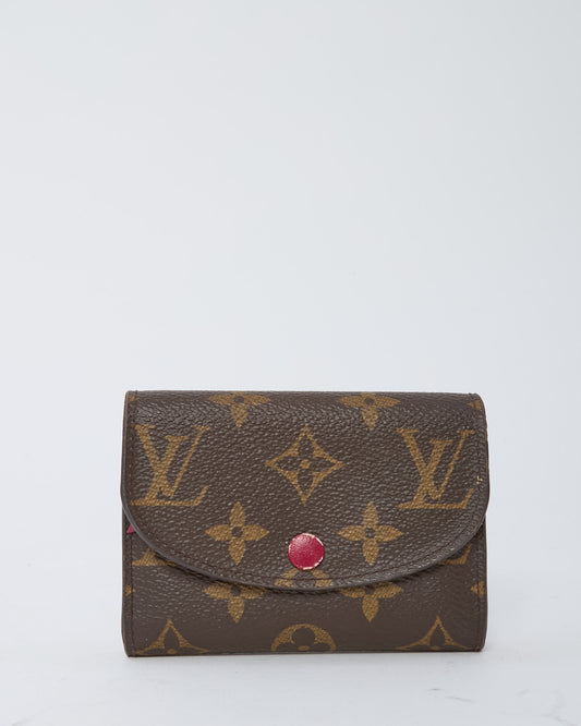 Louis Vuitton Fuchsia and Monogram Canvas Rosalie Coin Purse Wallet