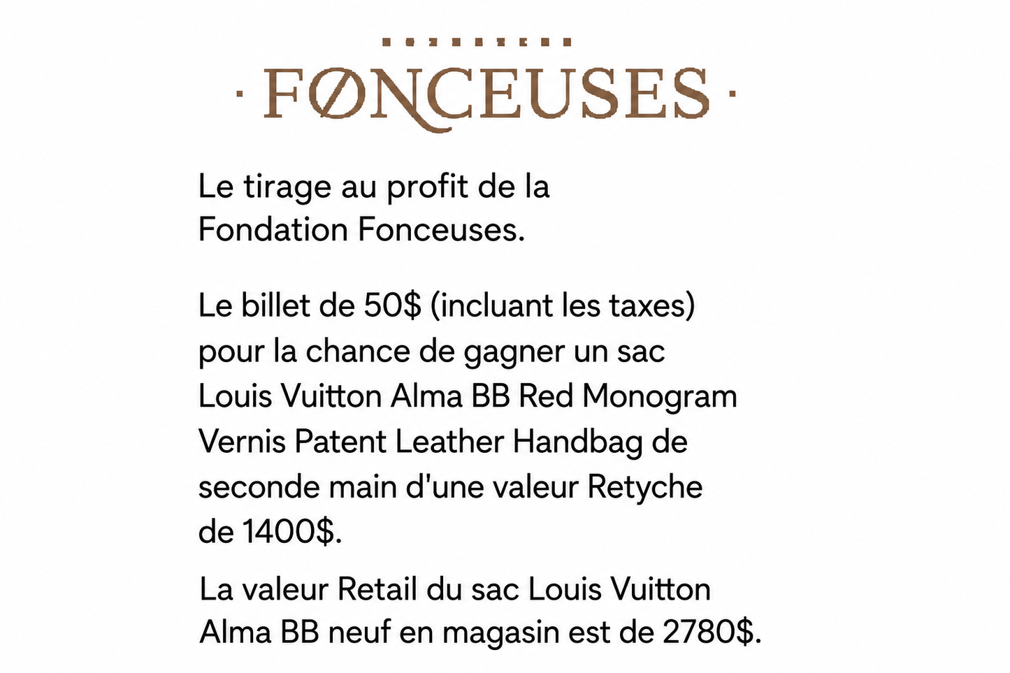 FONCEUSES - billet de tirage