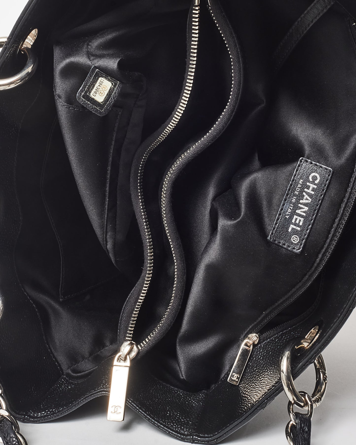 Chanel Black Caviar Leather GST Shopping Bag