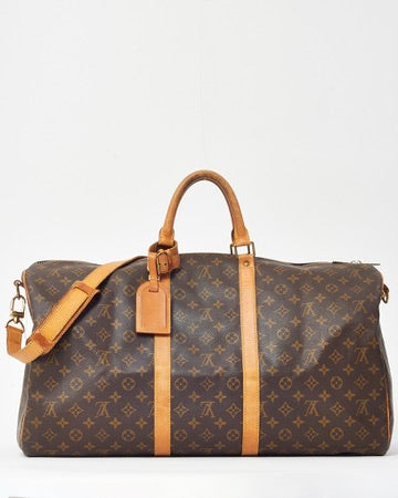 Louis Vuitton Monogram Coated Canvas Keepall Bandoulière 55