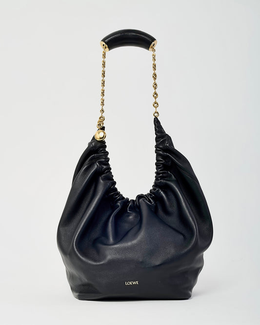 Loewe Black Nappa Leather Medium Squeeze Shoulder Bag