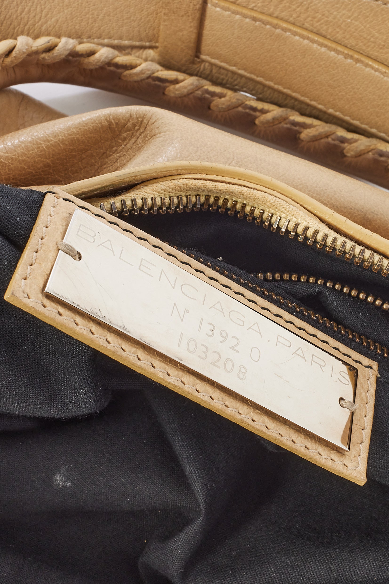 Buy Balenciaga Beige Leather Gunmetal Stud Classic First Buy Balenciaga Beige Leather Gunmetal Stud Classic First