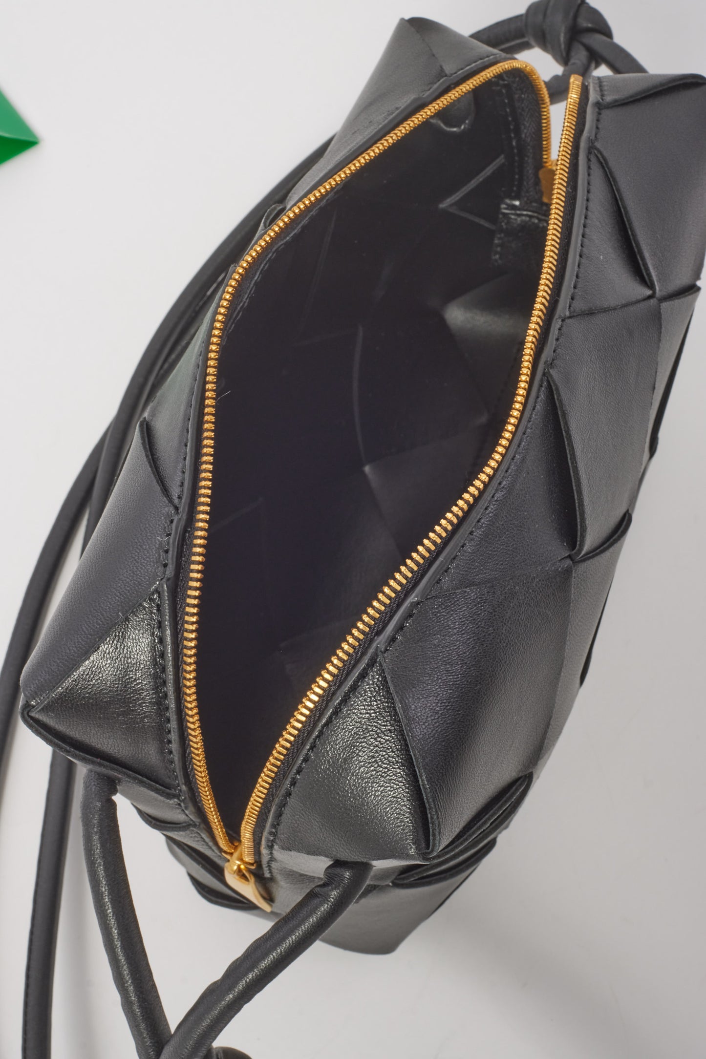 Bottega Veneta Black Intrecciato Leather Small Cassette Camera Bag