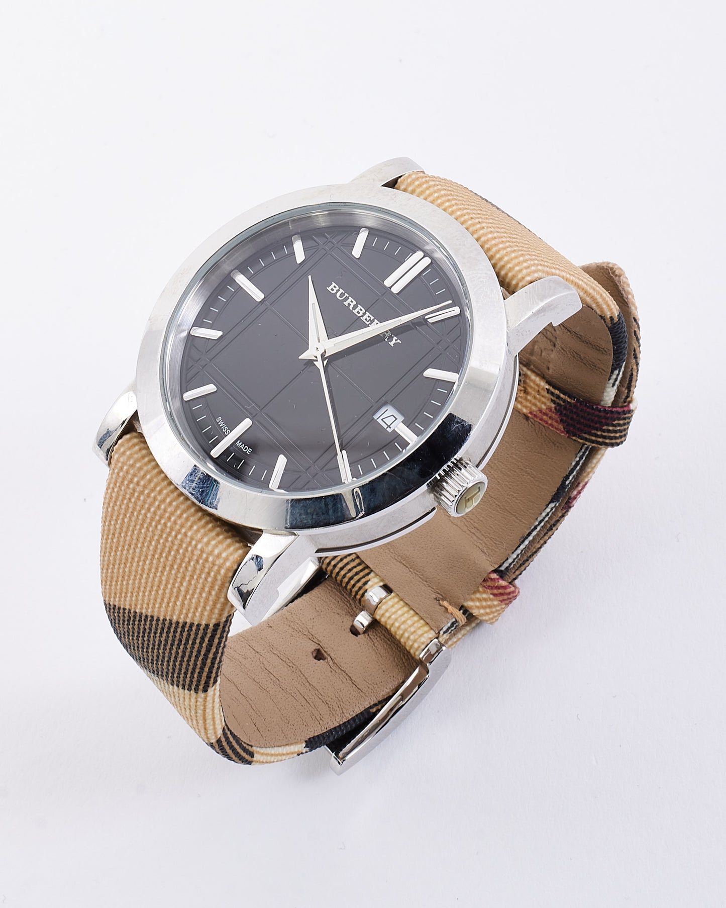 Burberry Black Dial & Nova Check Canvas 38MM Watch