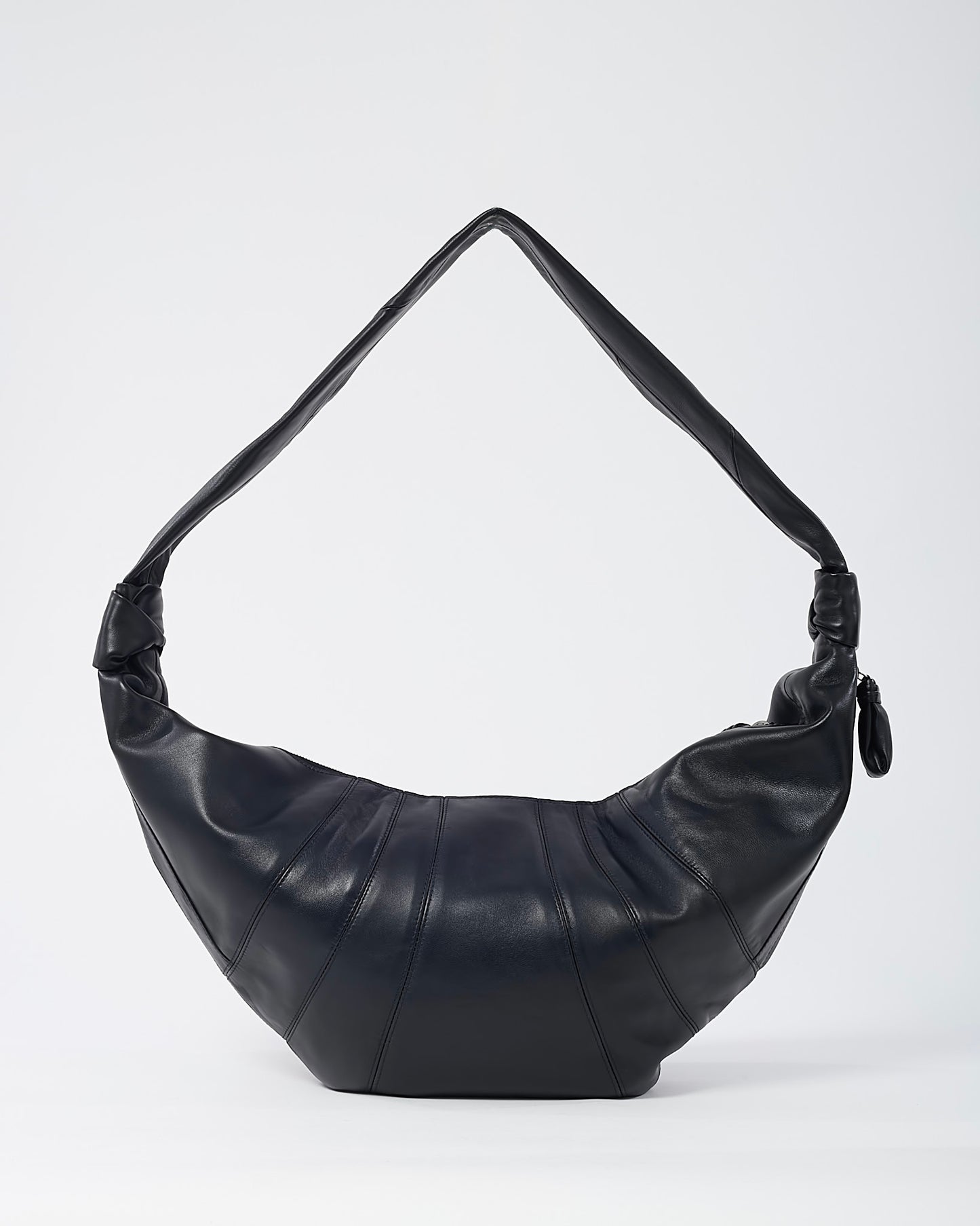 Lemaire Black Leather Large Croissant Crossbody Bag