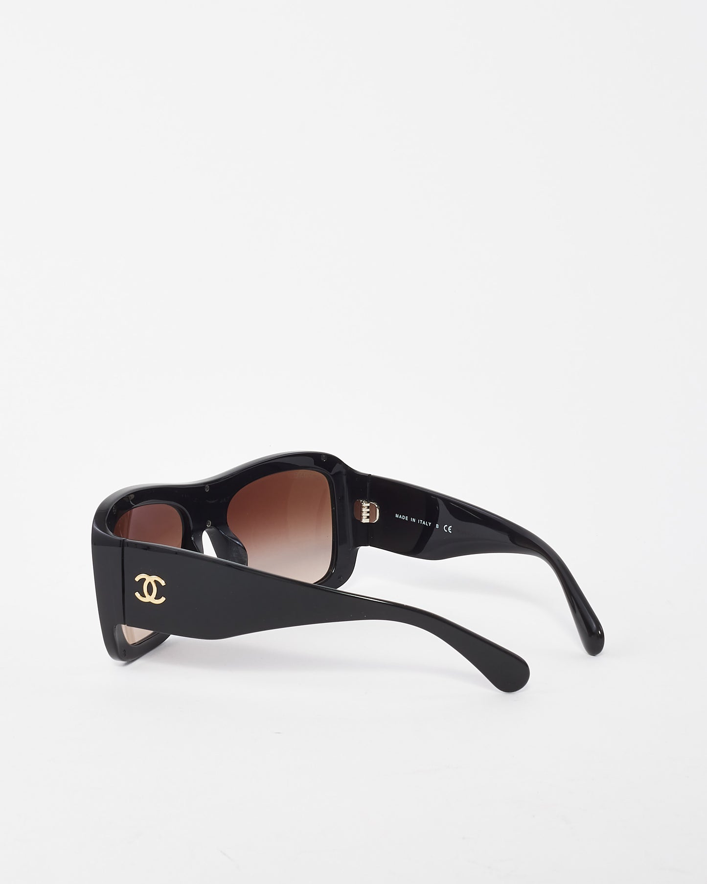 Chanel Black & Gold Oversized Logo C.622/S5 Sunglasses