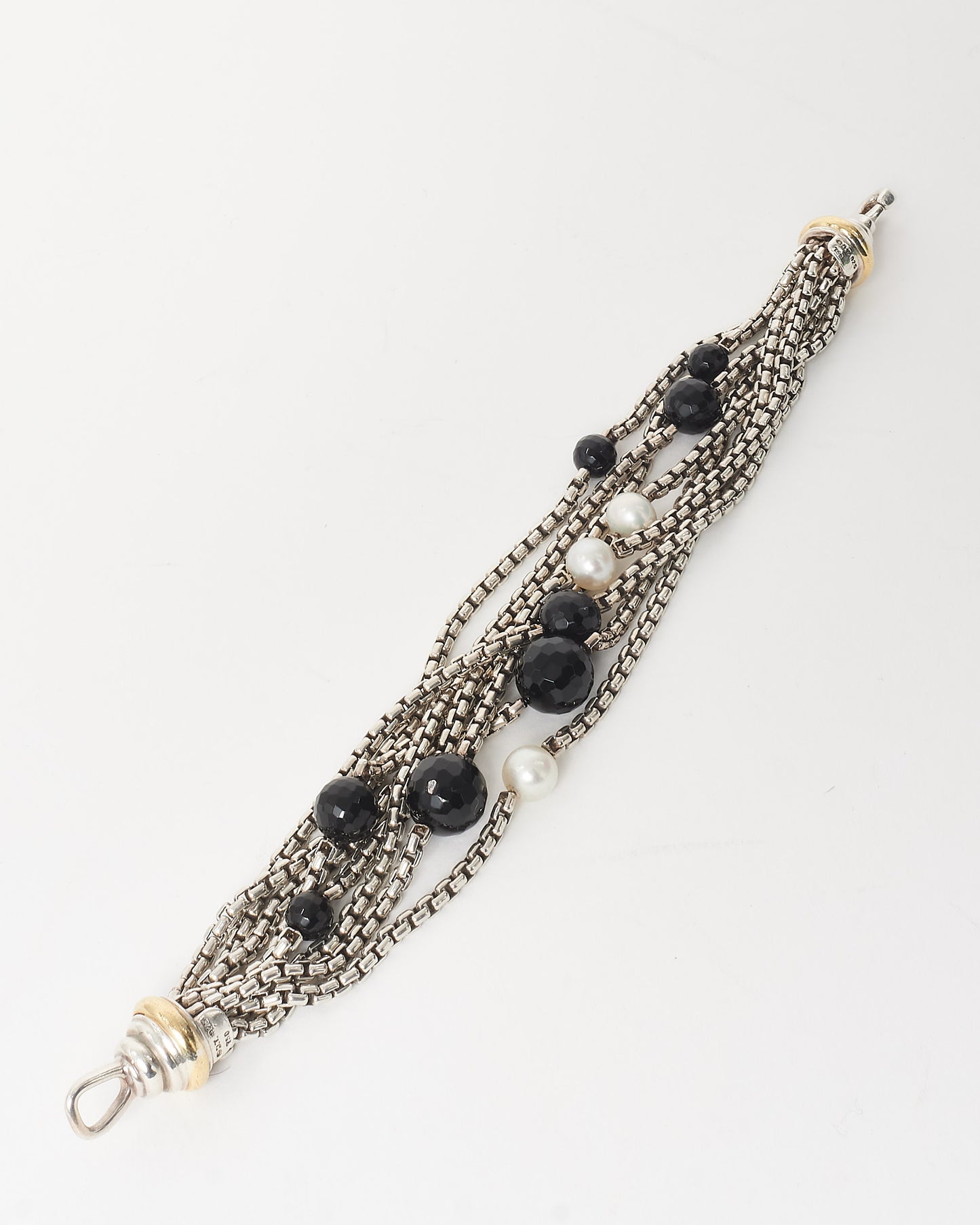 David Yurman Pearl & Onyx Multistrand Bracelet