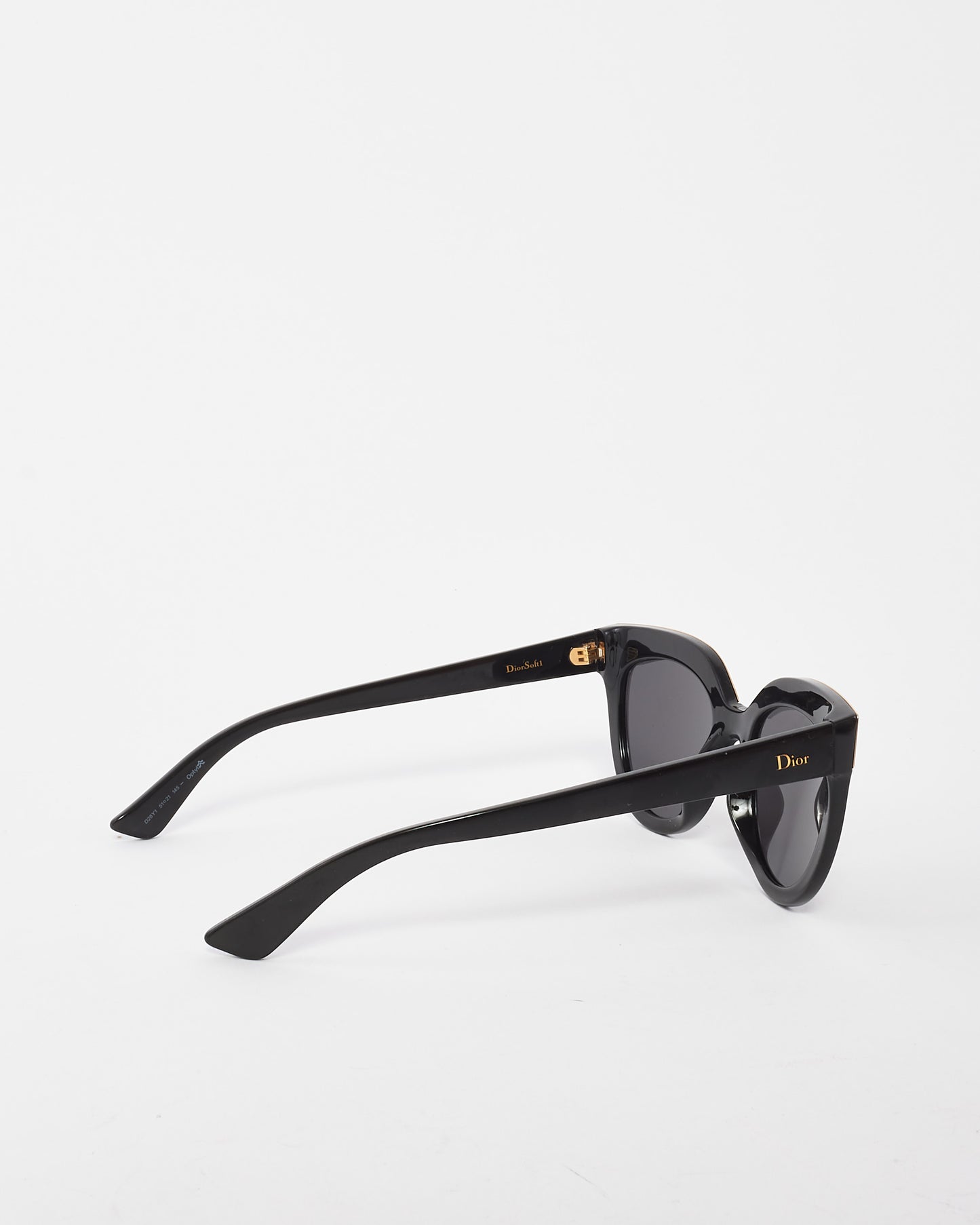 Dior Black Matte/Shiny Soft 1 Cat Eye Sunglasses