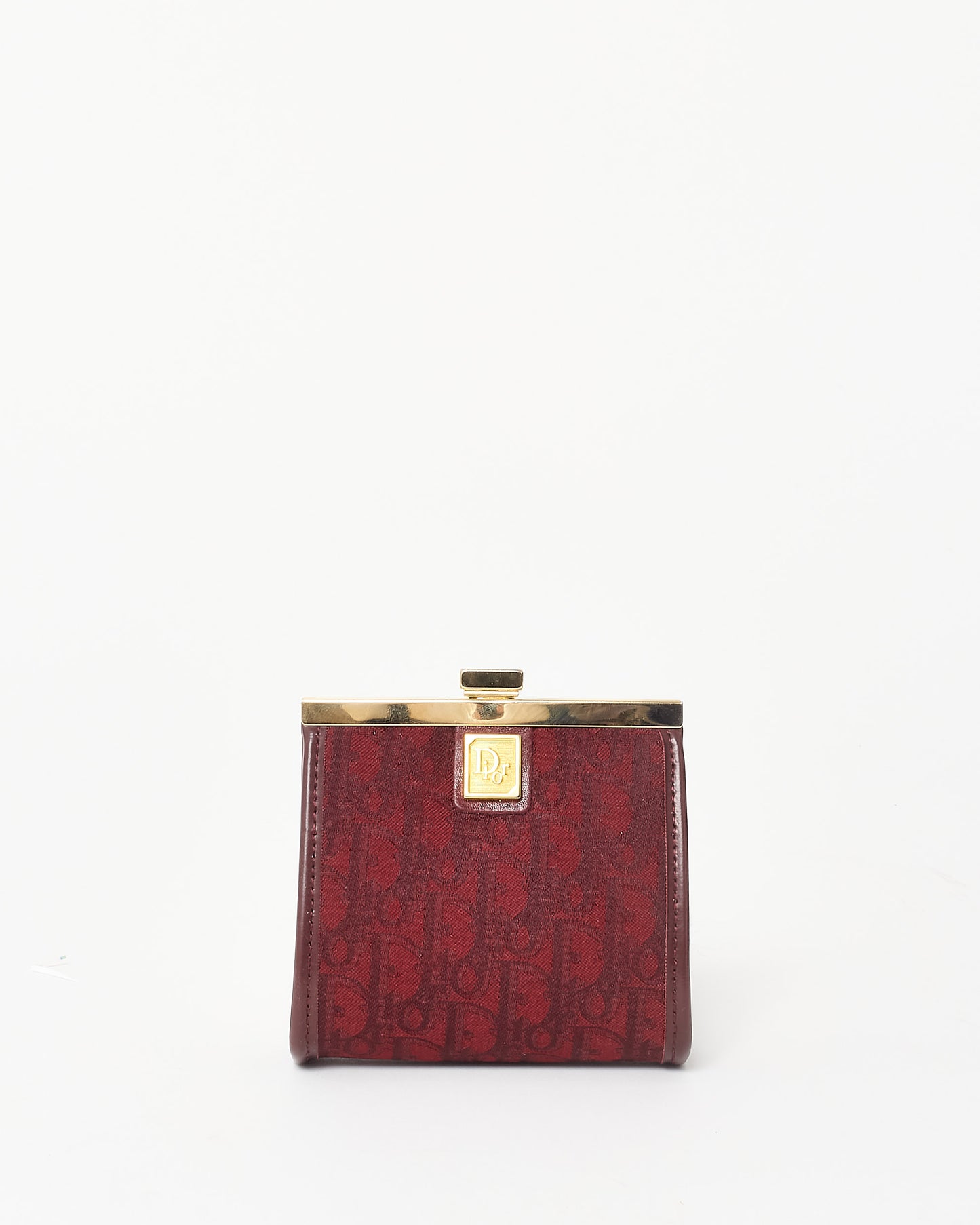 Dior Vintage Burgundy Oblique Coin Purse