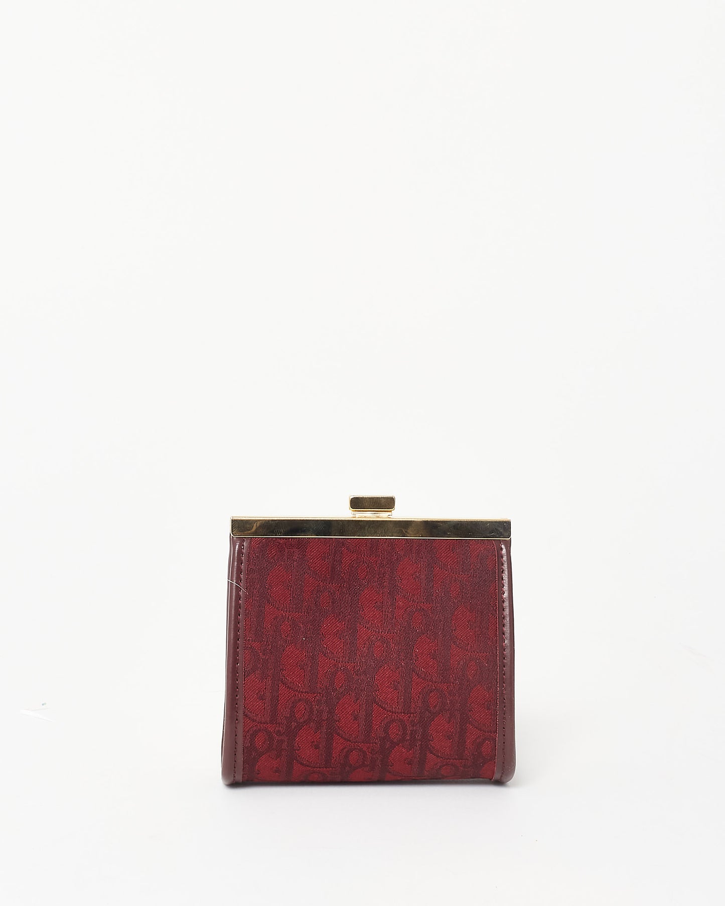 Dior Vintage Burgundy Oblique Coin Purse