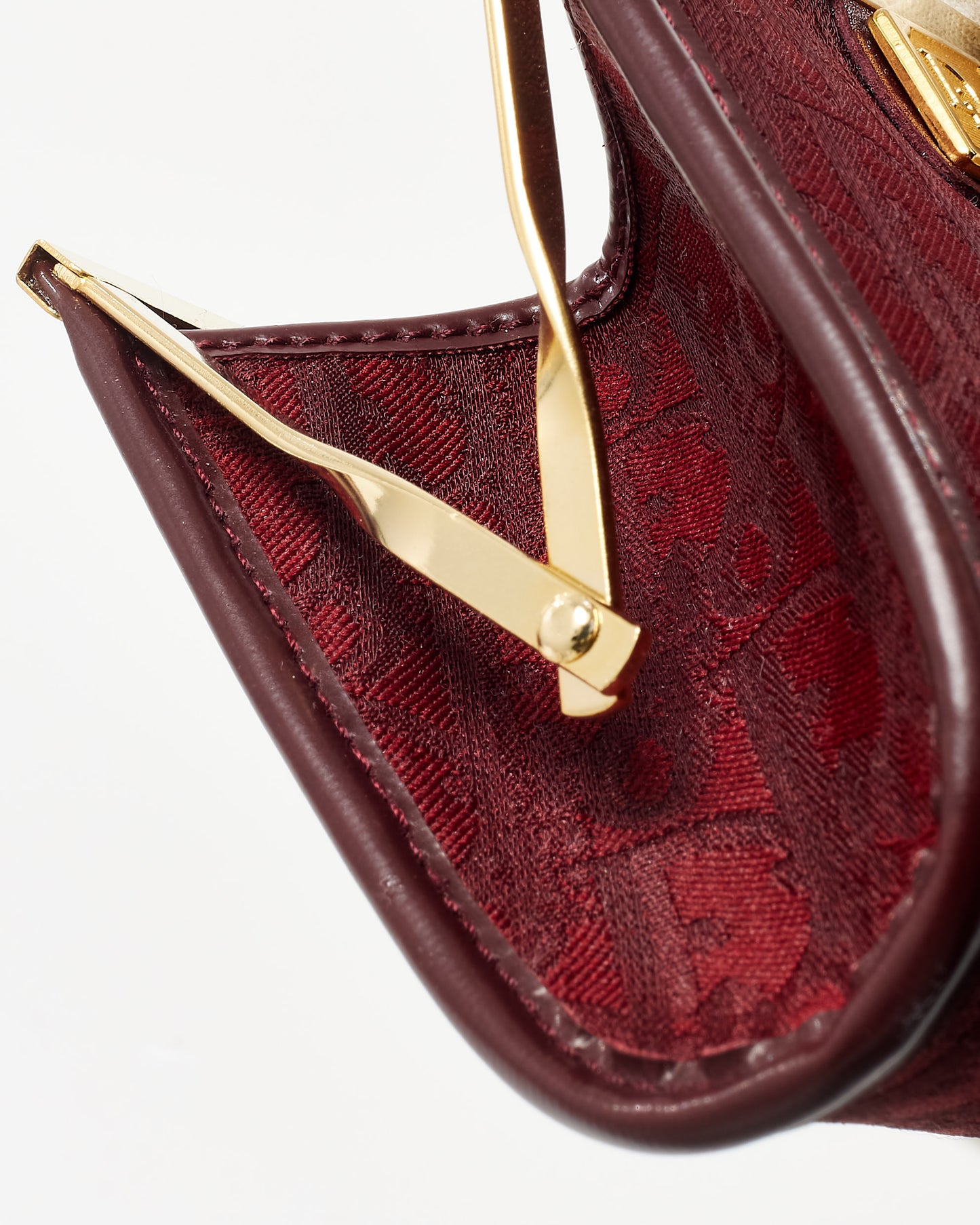 Dior Vintage Burgundy Oblique Coin Purse