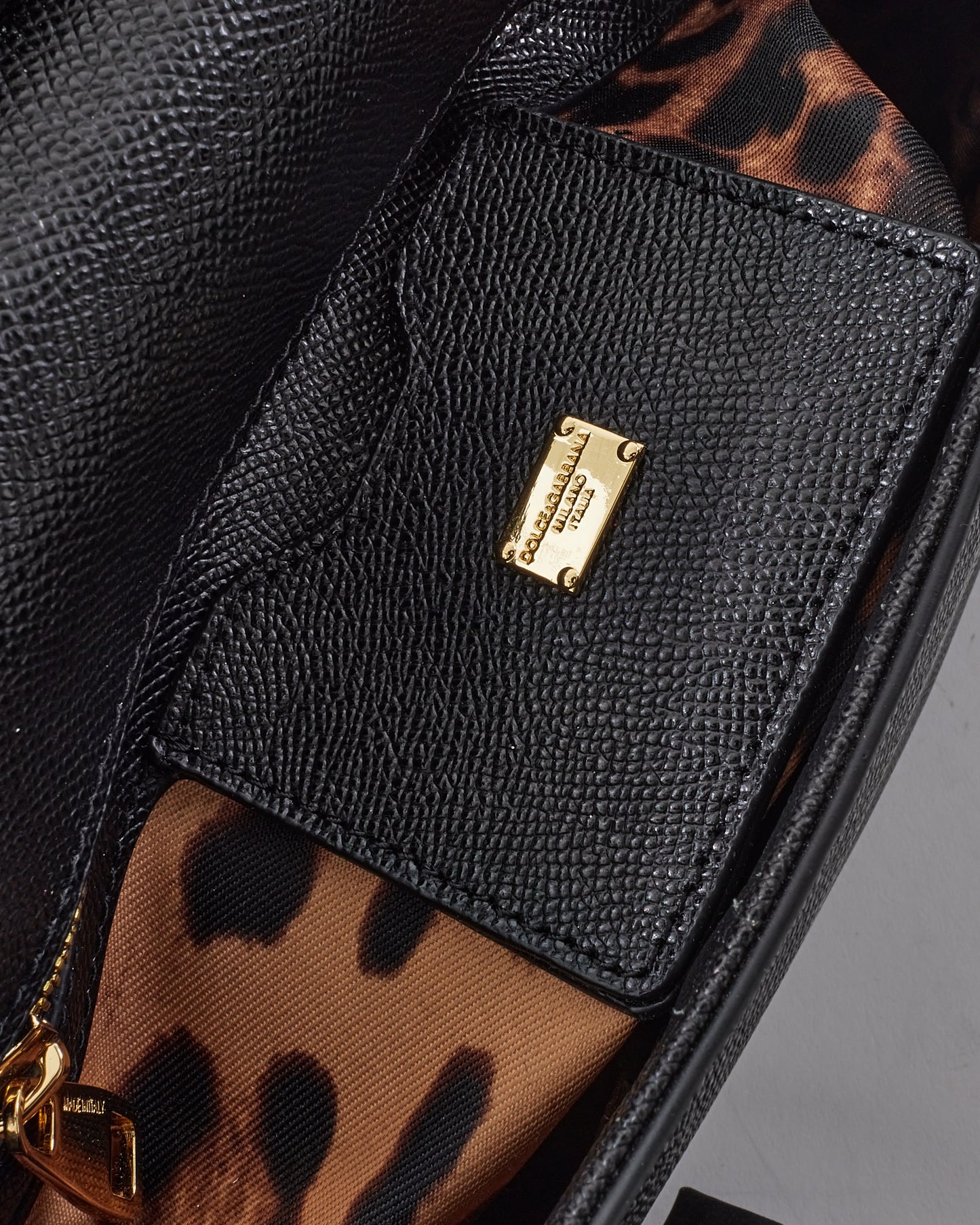 Dolce & Gabbana Black Leather Medium Miss Sicily Bag