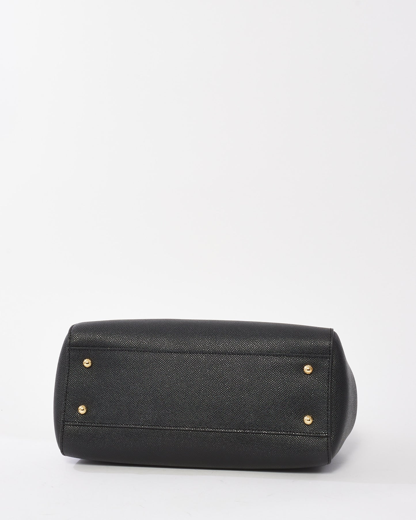 Dolce & Gabbana Black Leather Medium Miss Sicily Bag