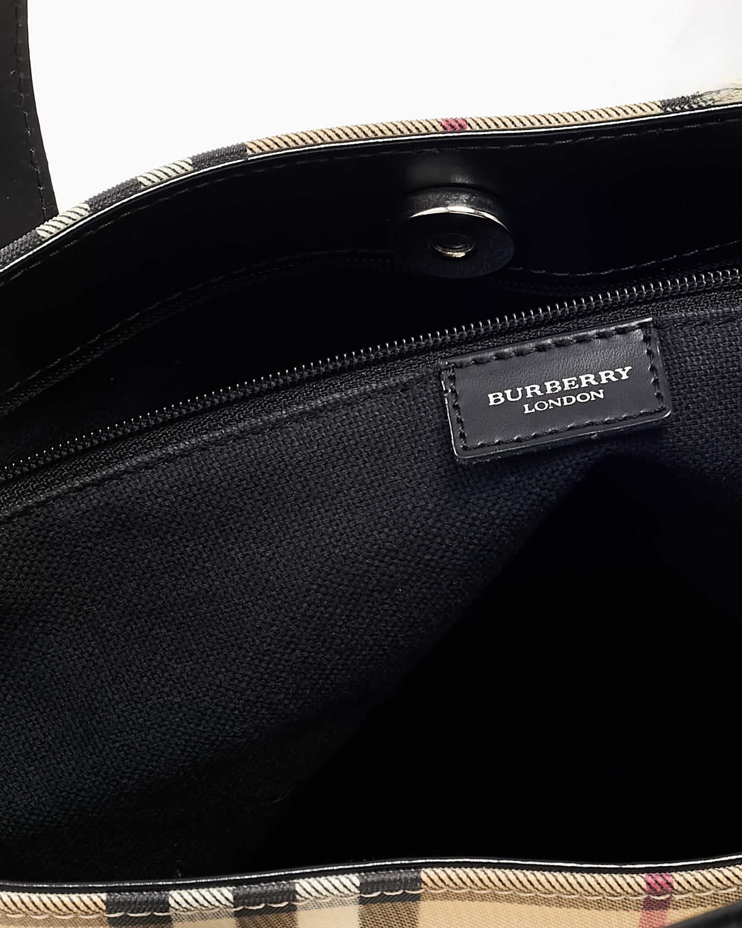 Sac porté épaule petit modèle Lola en tweed beige archive Burberry
