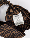 Fendi Brown Zucca Print Silk Headband