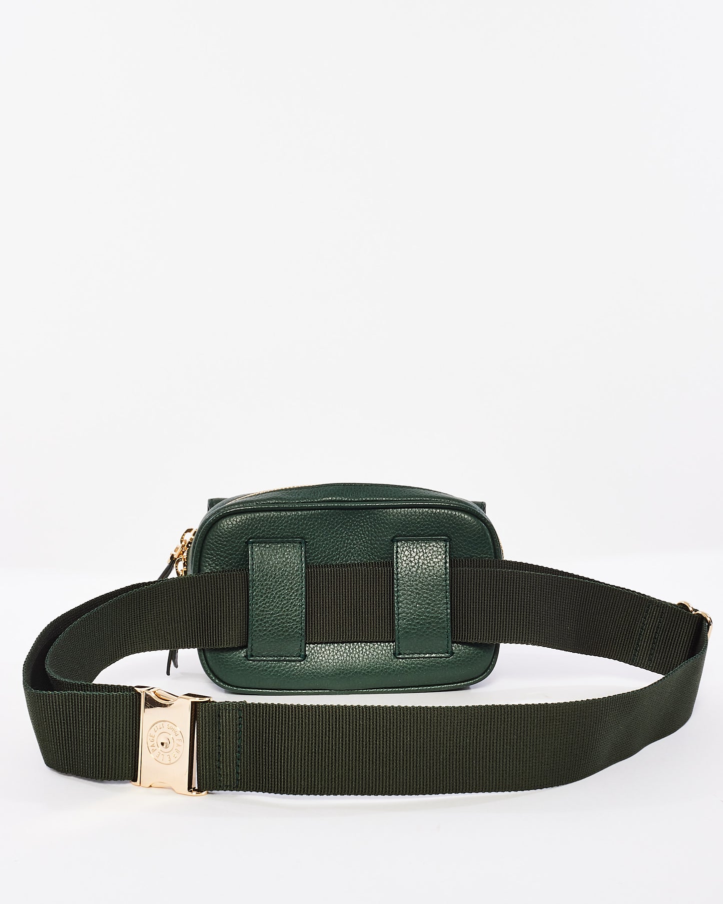Fauré Le Page Green Coated Canvas Printed Belt Bag