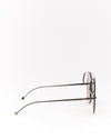 Fendi Brown Metal Gradient Zucca Lens Round Aviator Sunglasses FF0285/S