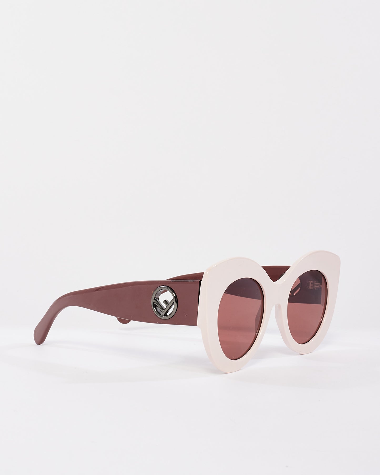Fendi Light Pink& Blush Acetate Logo FF 0306/S Cat Eye Sunglasses