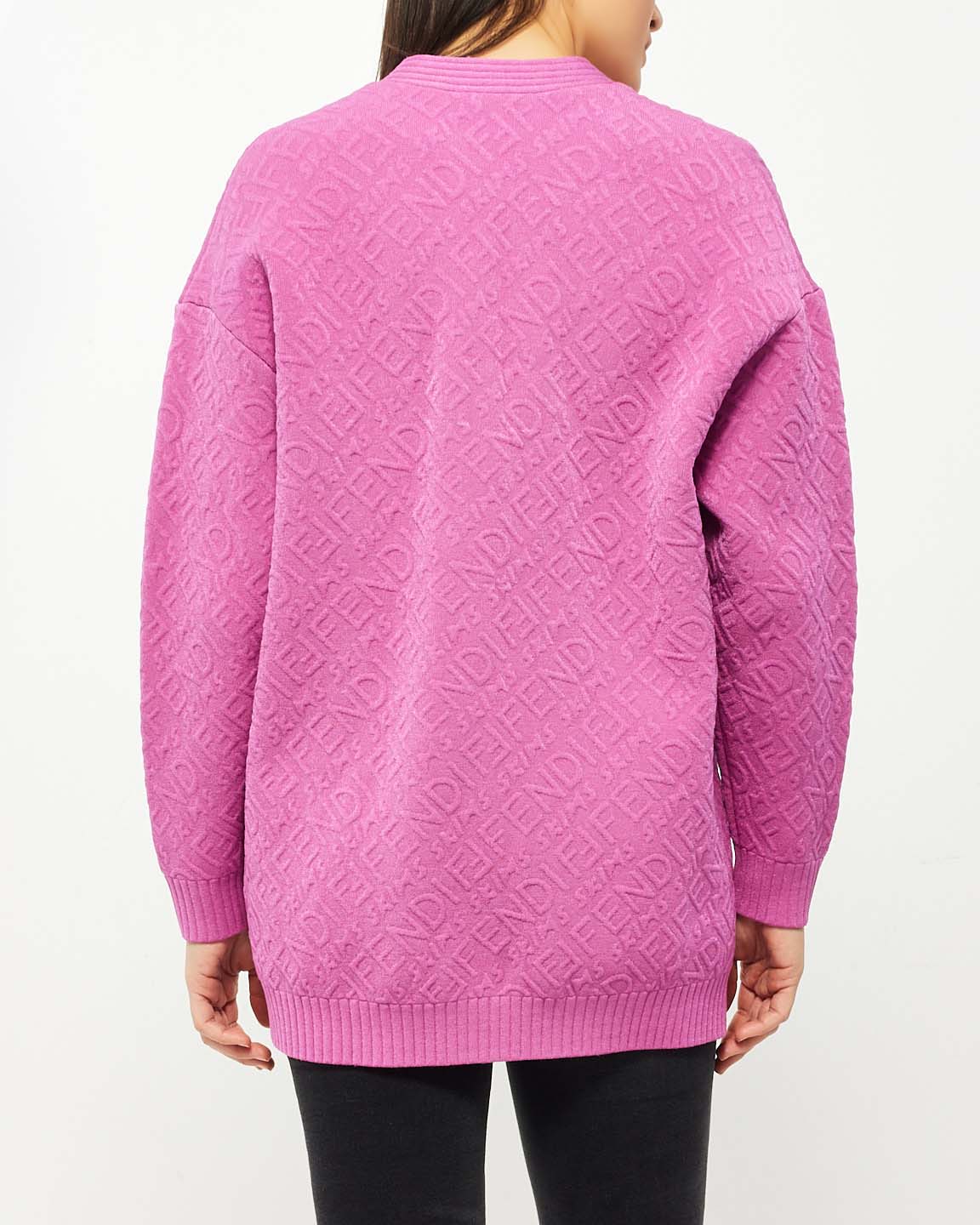 Fendi x Skims Pink Logo Oversize Cardigan - 36