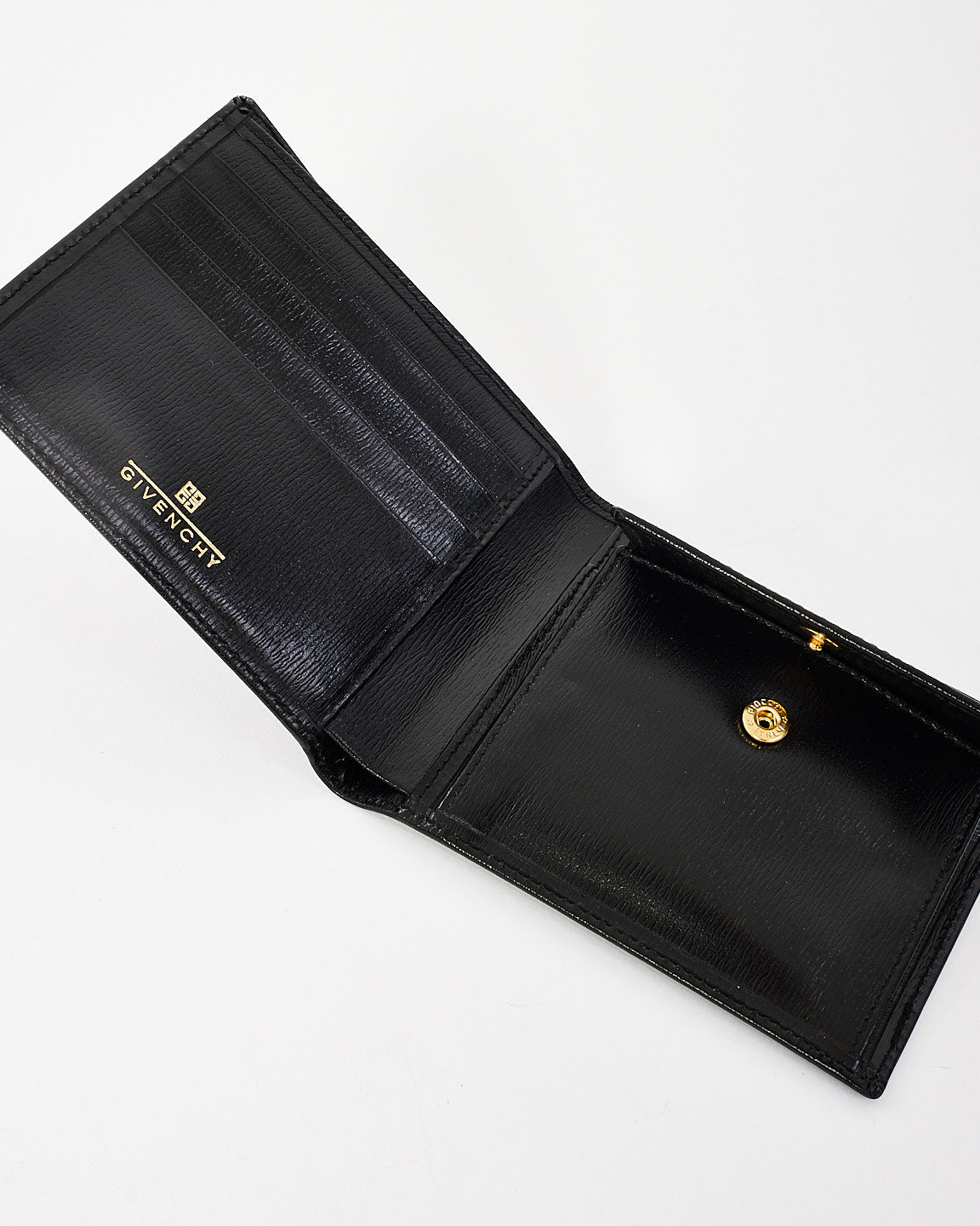Givenchy Vintage Gentlemen Black Leather Bifold Wallet