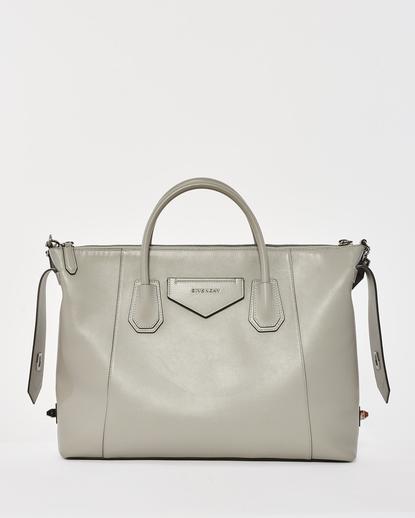 Givenchy Grey Leather Medium Soft Antigona Tote Bag