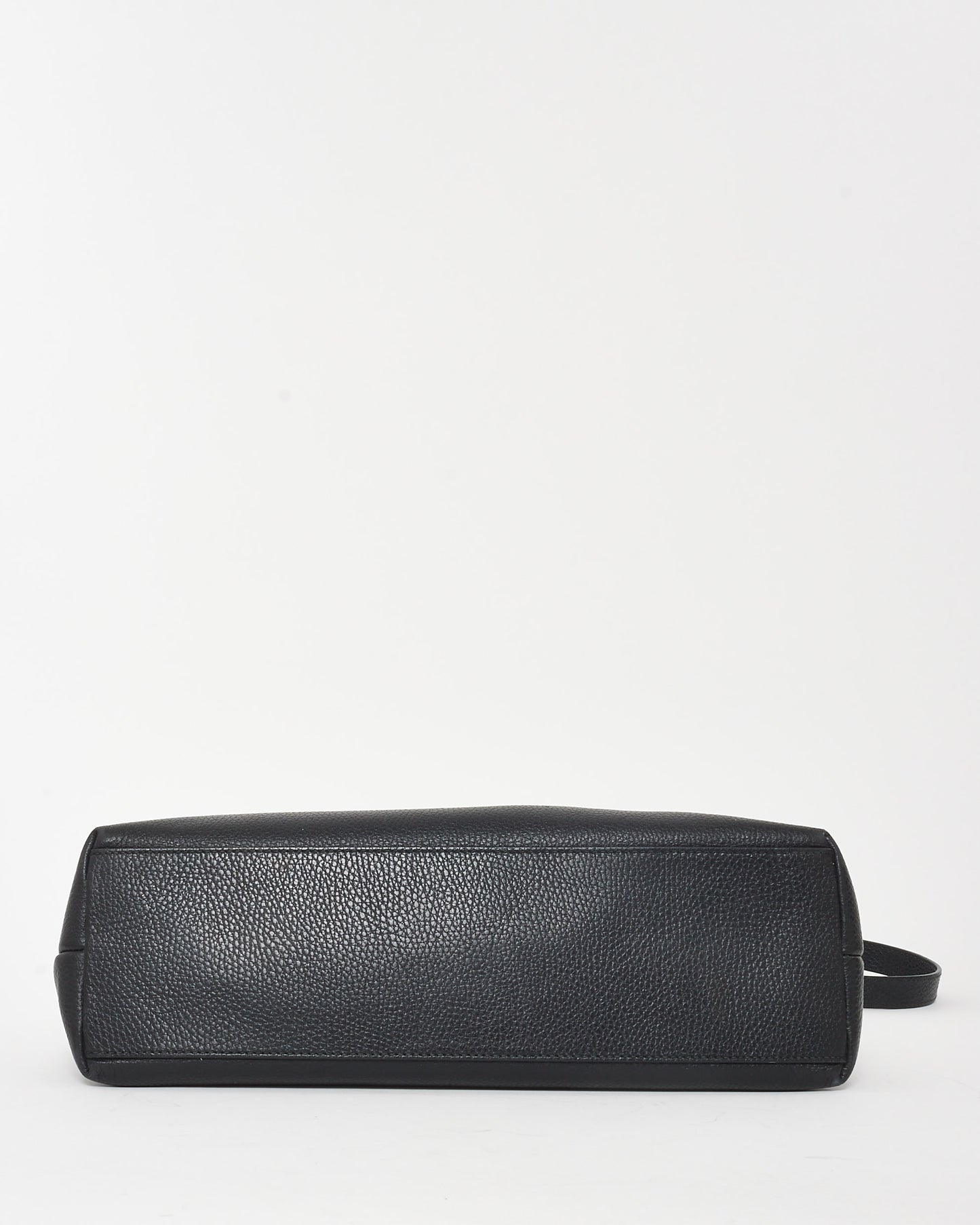 Gucci Black Grained Leather & Bamboo Tassel Shoulder Bag