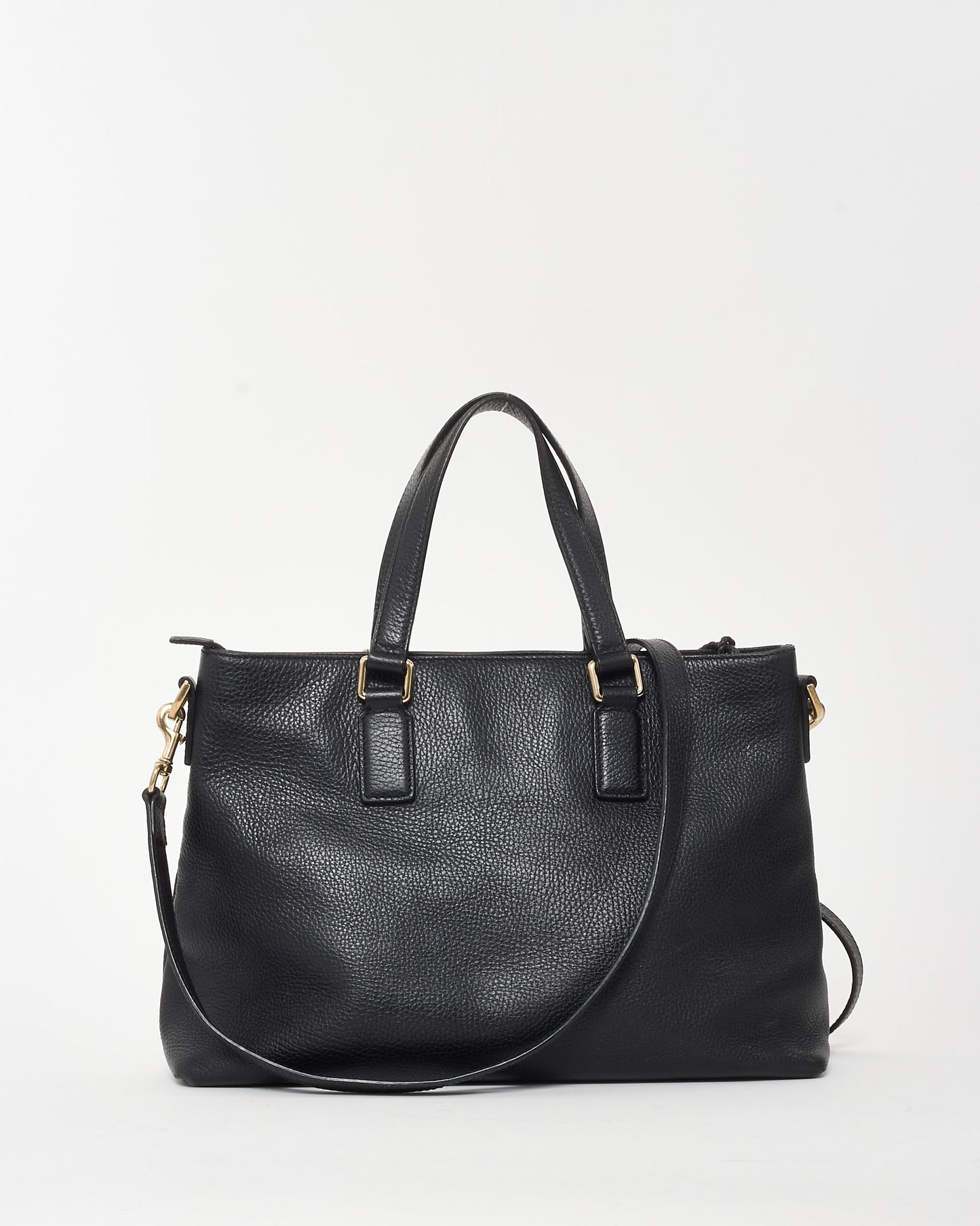 Gucci Black Grained Leather & Bamboo Tassel Shoulder Bag