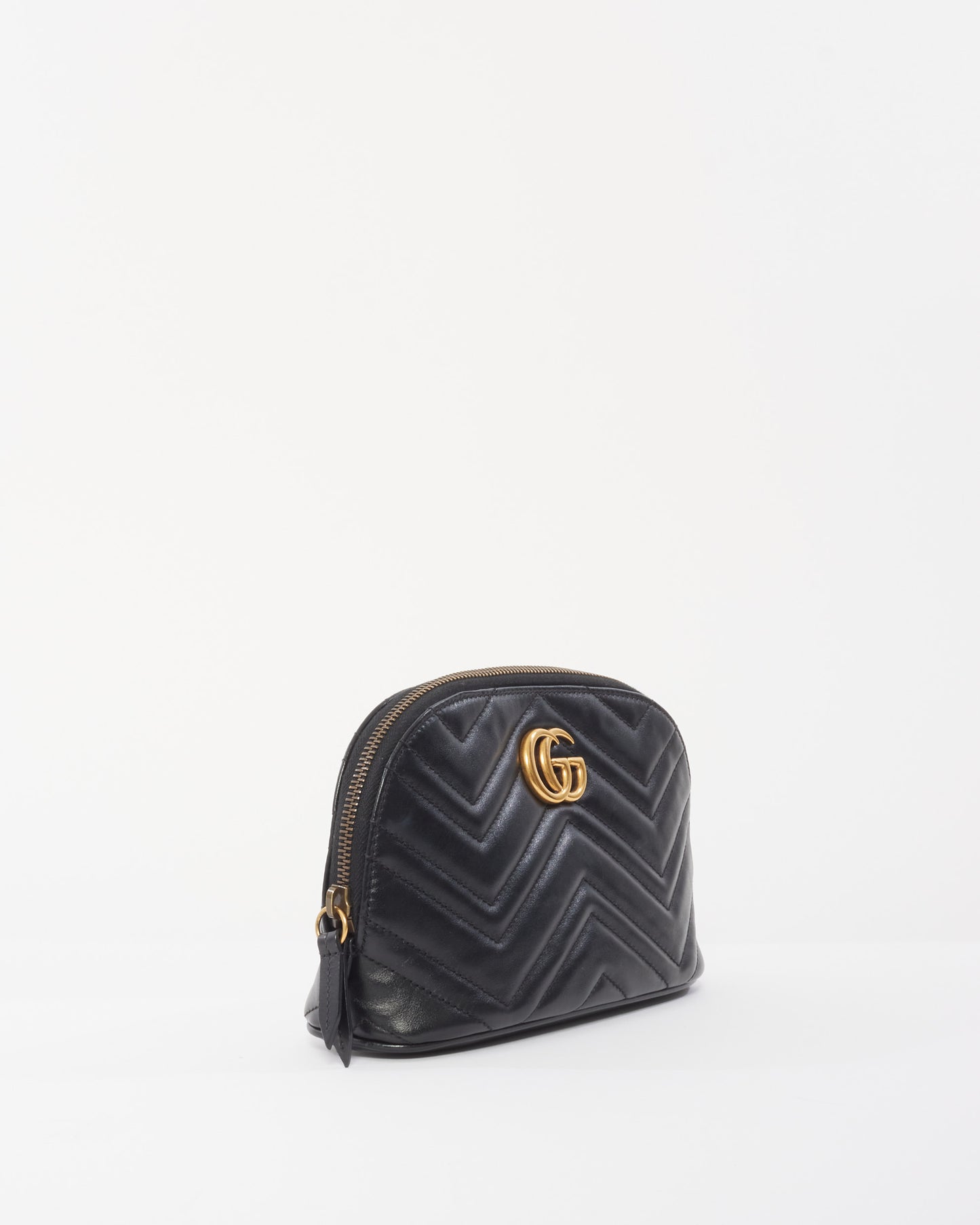 Gucci Black Leather Marmont Cosmetic Case