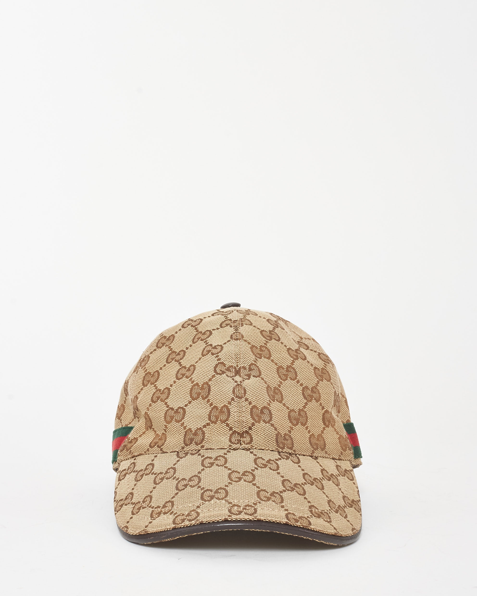 Buy Gucci Monogram Canvas Web Baseball Cap - M - Authenticated Pre