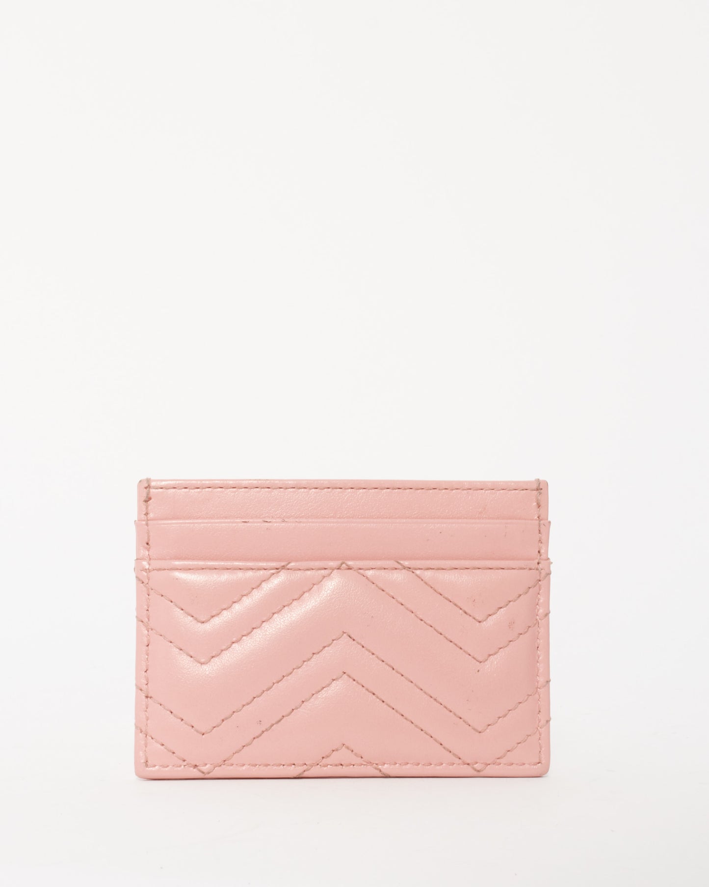 Gucci Pink Leather Marmont Card Holder