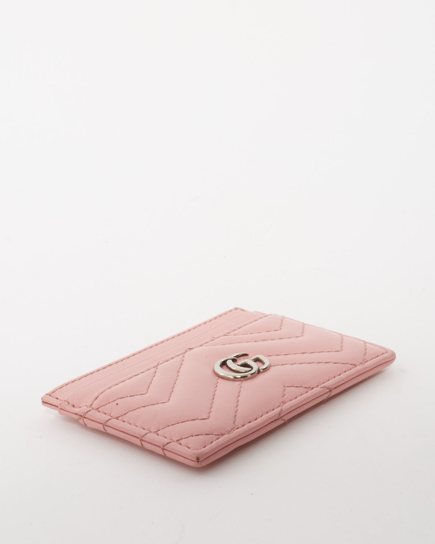 Gucci Pink Leather Marmont Card Holder