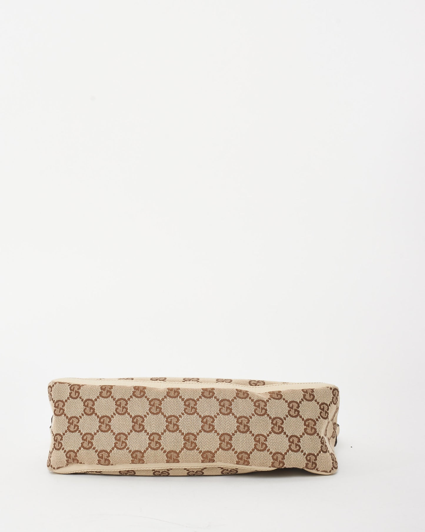 Gucci Beige and Brown Monogram Coated Canvas & Cream Leather Abbey D-Ring Pochette Shoulder Bag