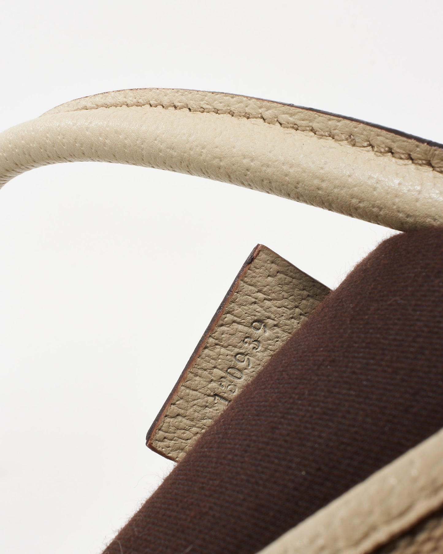 Gucci Beige and Brown Monogram Coated Canvas & Cream Leather Abbey D-Ring Pochette Shoulder Bag