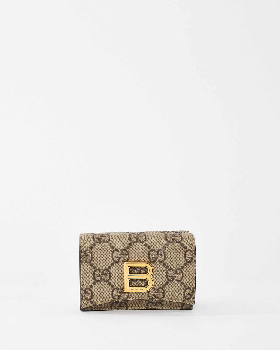 Gucci x Balenciaga The Hacker Project GG Supreme Coated Canvas Compact Wallet
