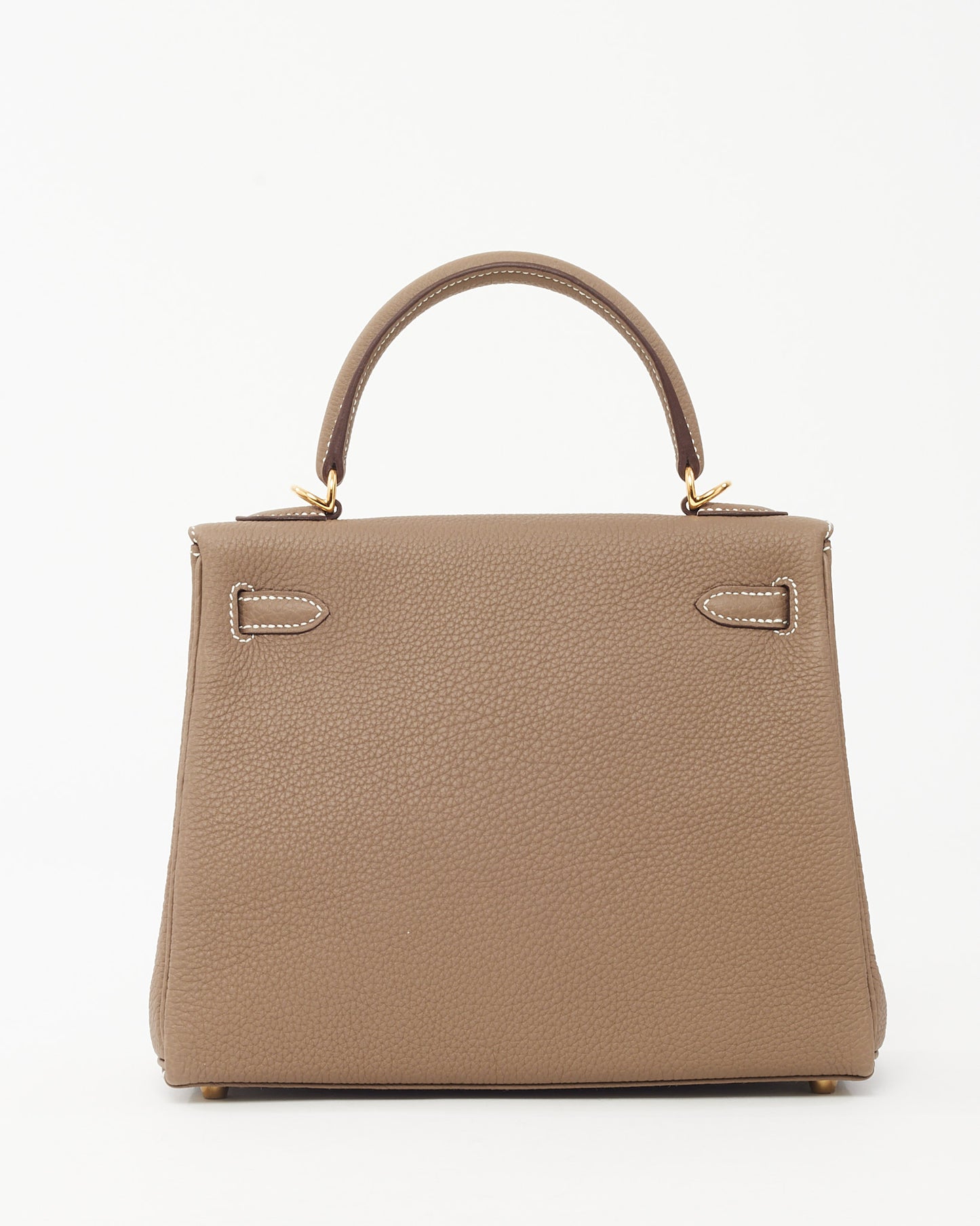 Hermès Etoupe Togo Leather Kelly Retourne 25 GHW
