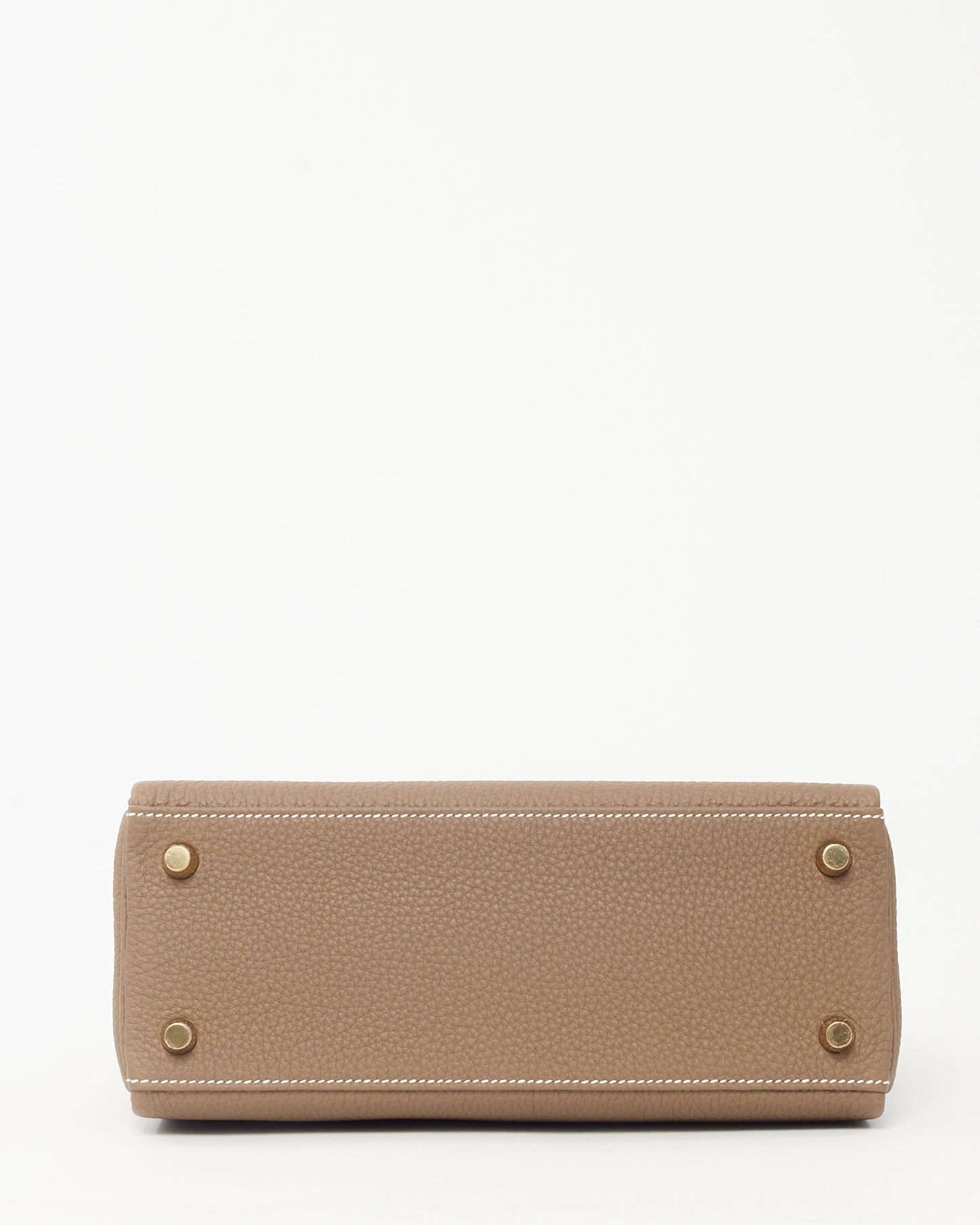 Hermès Etoupe Togo Leather Kelly Retourne 25 GHW