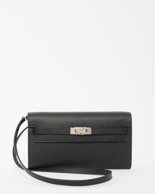 Hermès Black Epsom Leather PHW Kelly To Go