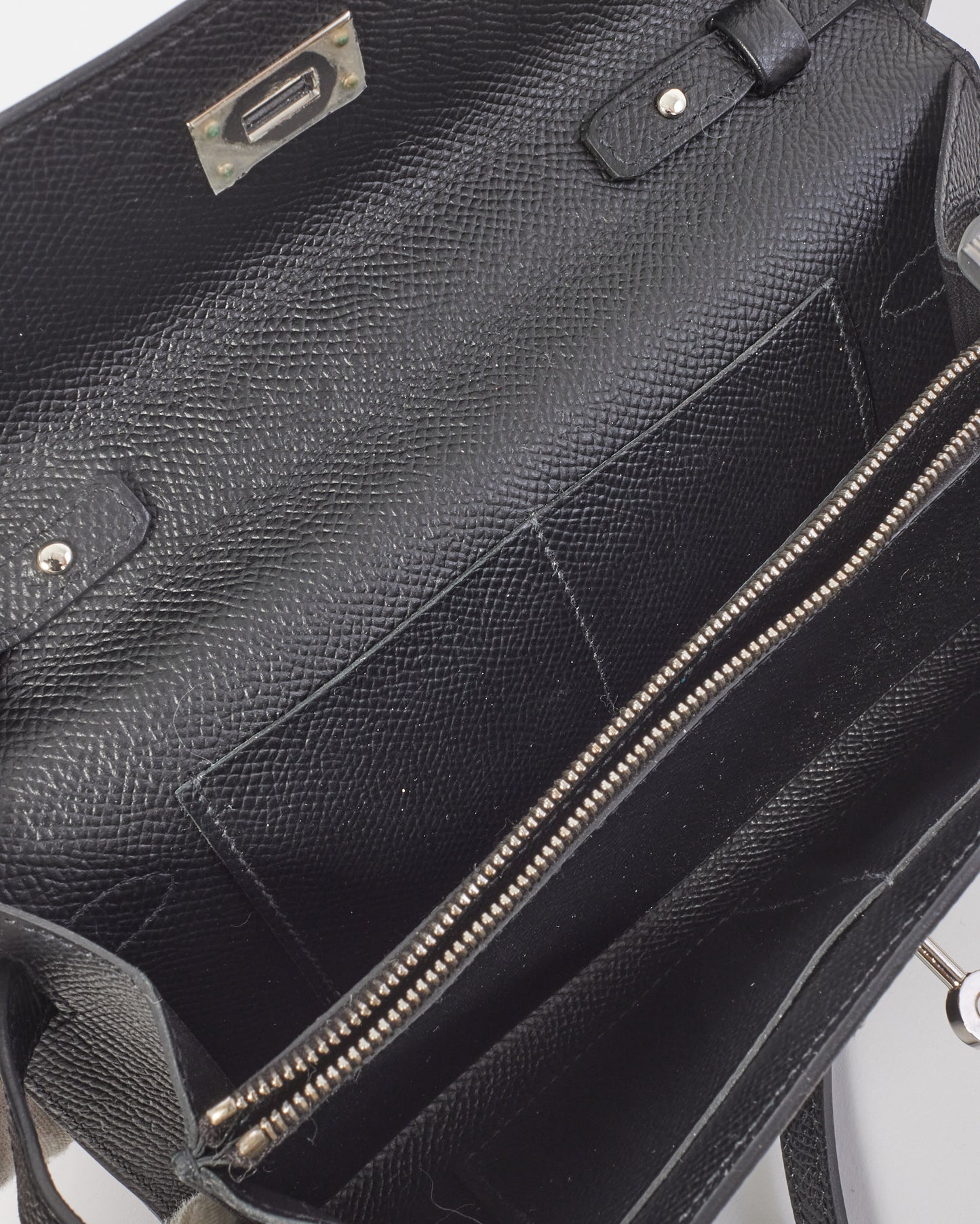 Hermès Black Epsom Leather PHW Kelly To Go