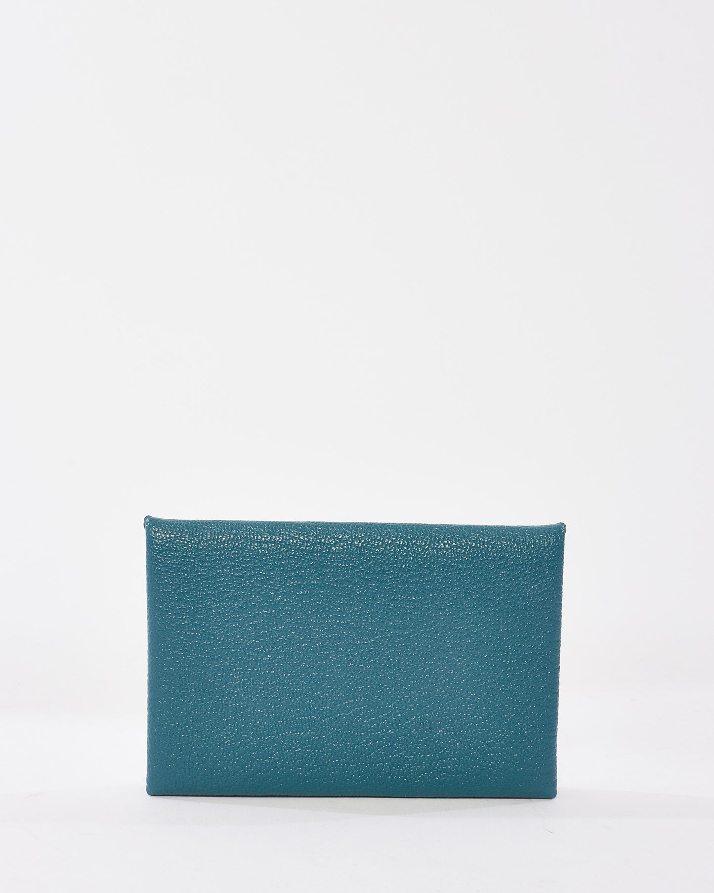 Hermès Blue Chevre Leather Calvi Cardholder